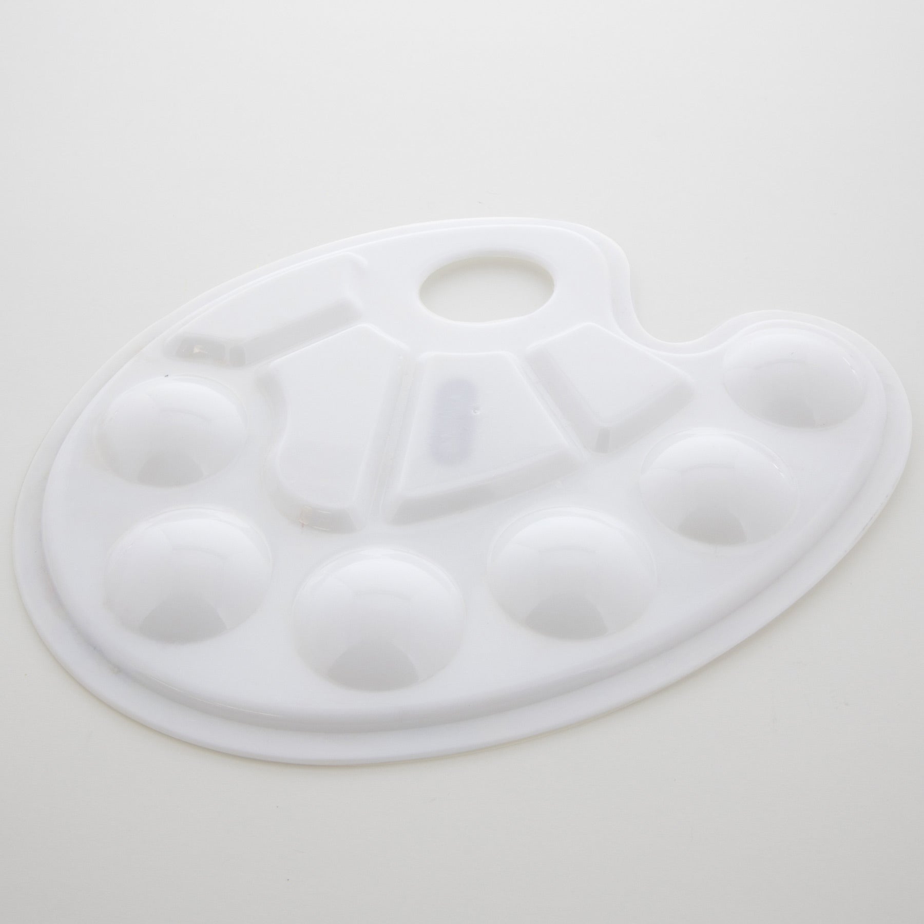 Oval Paint Mixing Palette, 10 Wells with Thumb Hole