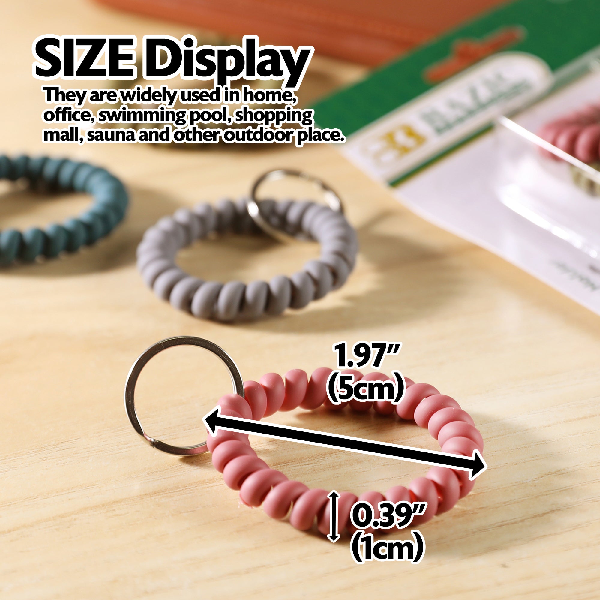 Wrist Coil w/ Key Holder (4/Pack)