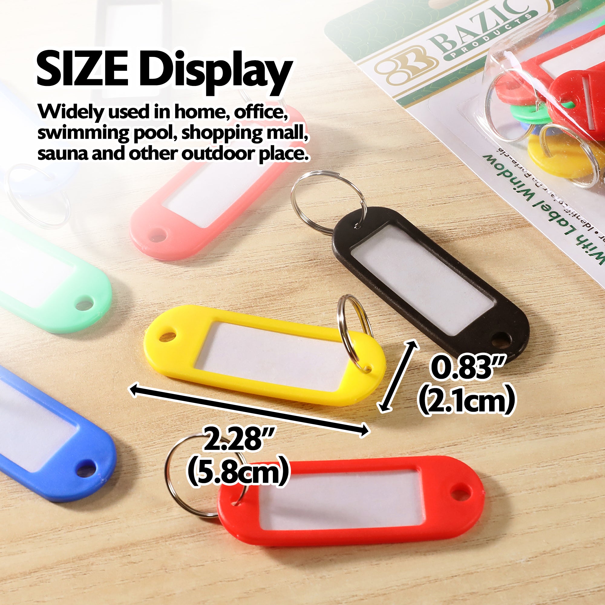 Key Tag with Label Window (8/Pack)