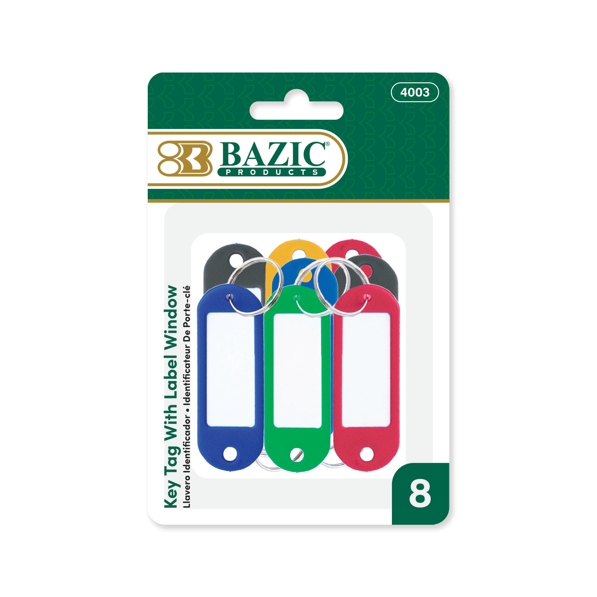 BAZIC Key Tag with Label Window (8/Pack) – BAZIC Store
