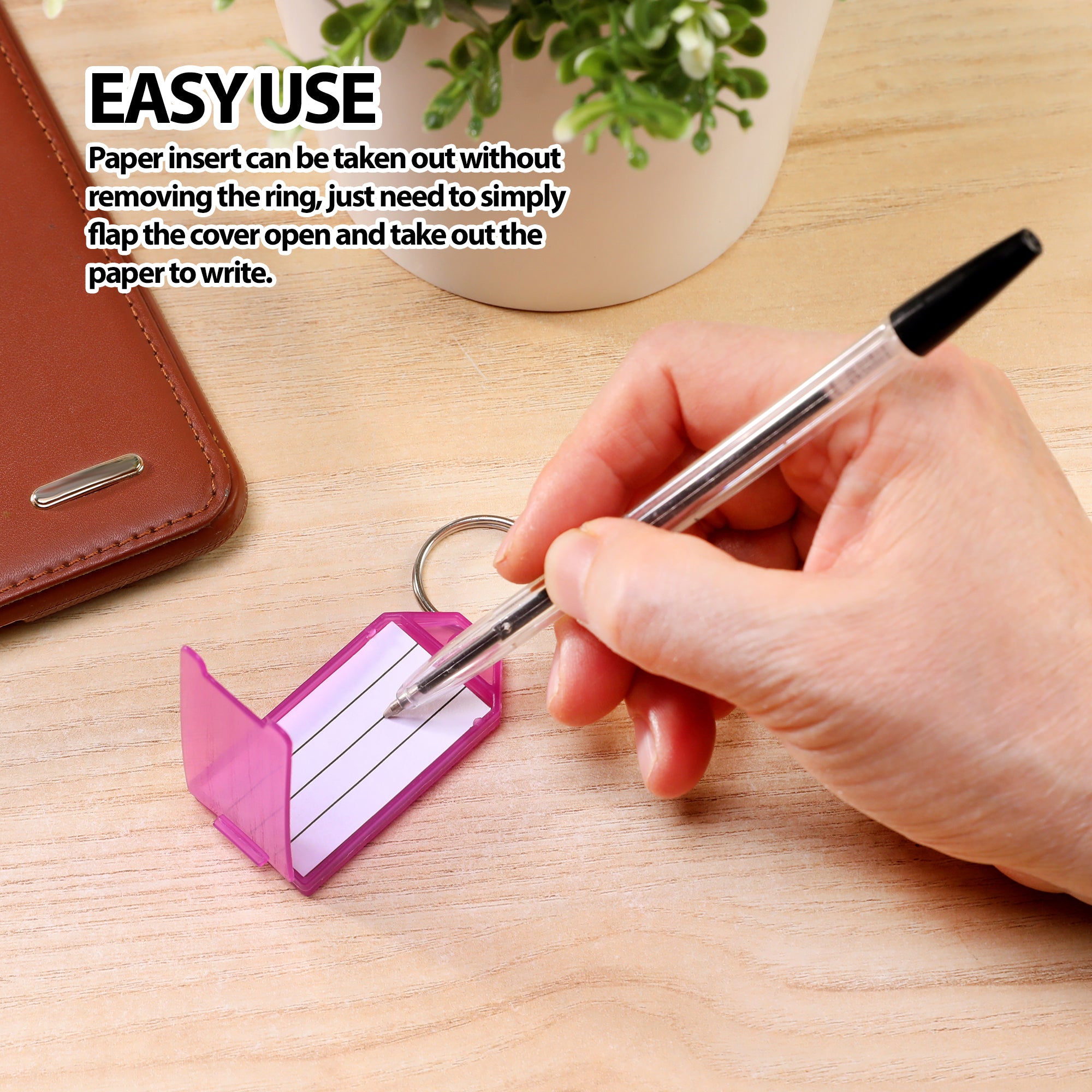 Key Tags with Holder & Label Window (6/Pack)