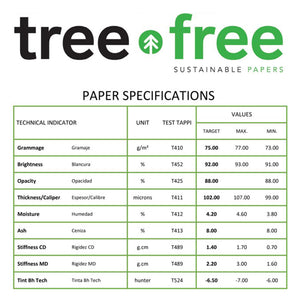 TREE FREE 8.5" X 11" White Copy Paper 200,000 Sheets (40 Cases/Pallet)