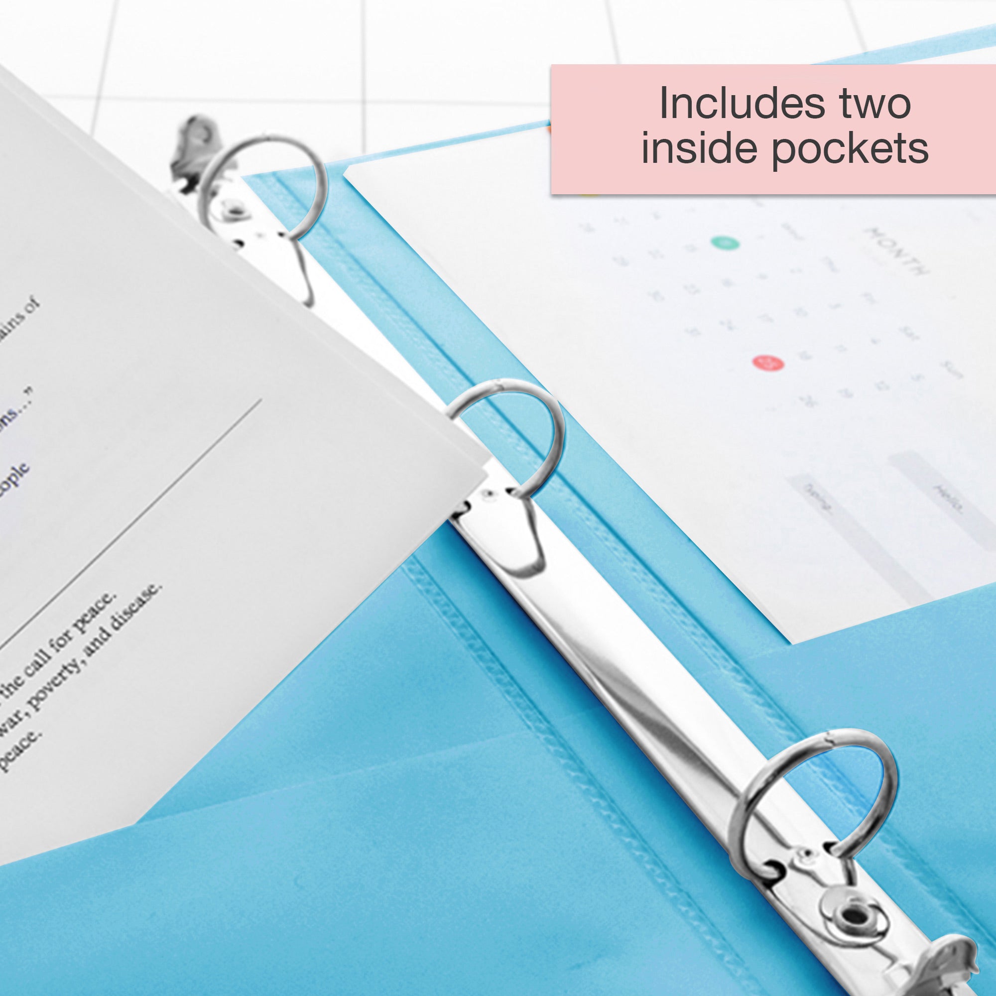 1 Inch View Binder, Holds Up to 175 Sheets