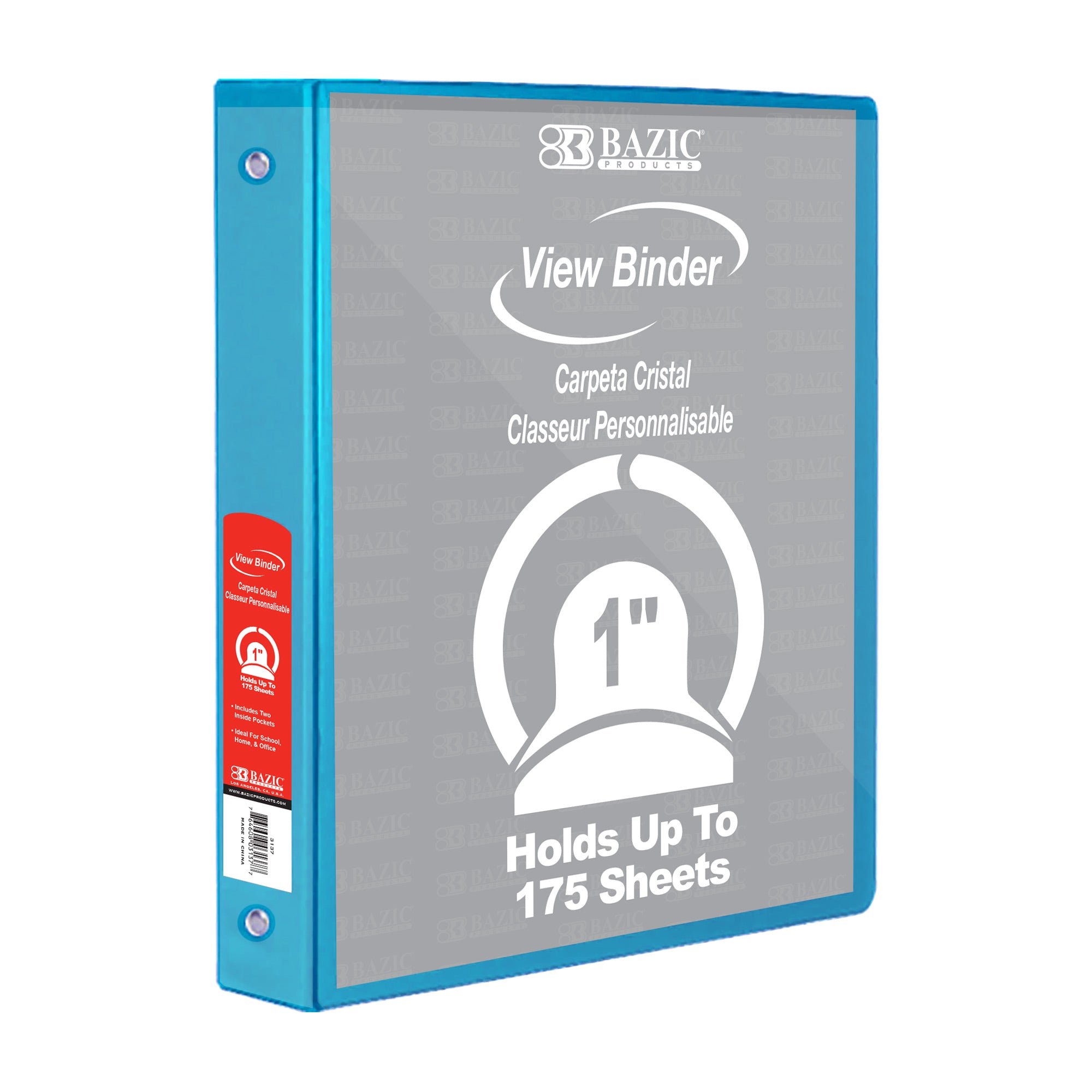 1 Inch View Binder, Holds Up to 175 Sheets