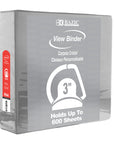 Binder View 3" Grey Slant-D Ring w/ 2 Pockets