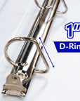 1" White PVC-Free Slant D-Ring View Binder w/ 4 Pockets