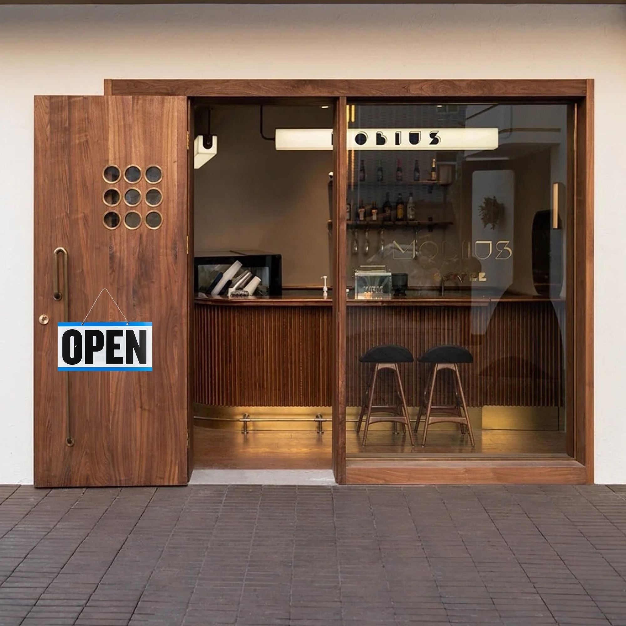 Closed/Open Clock Sign, 6 x 11.5 in, Movable Hands