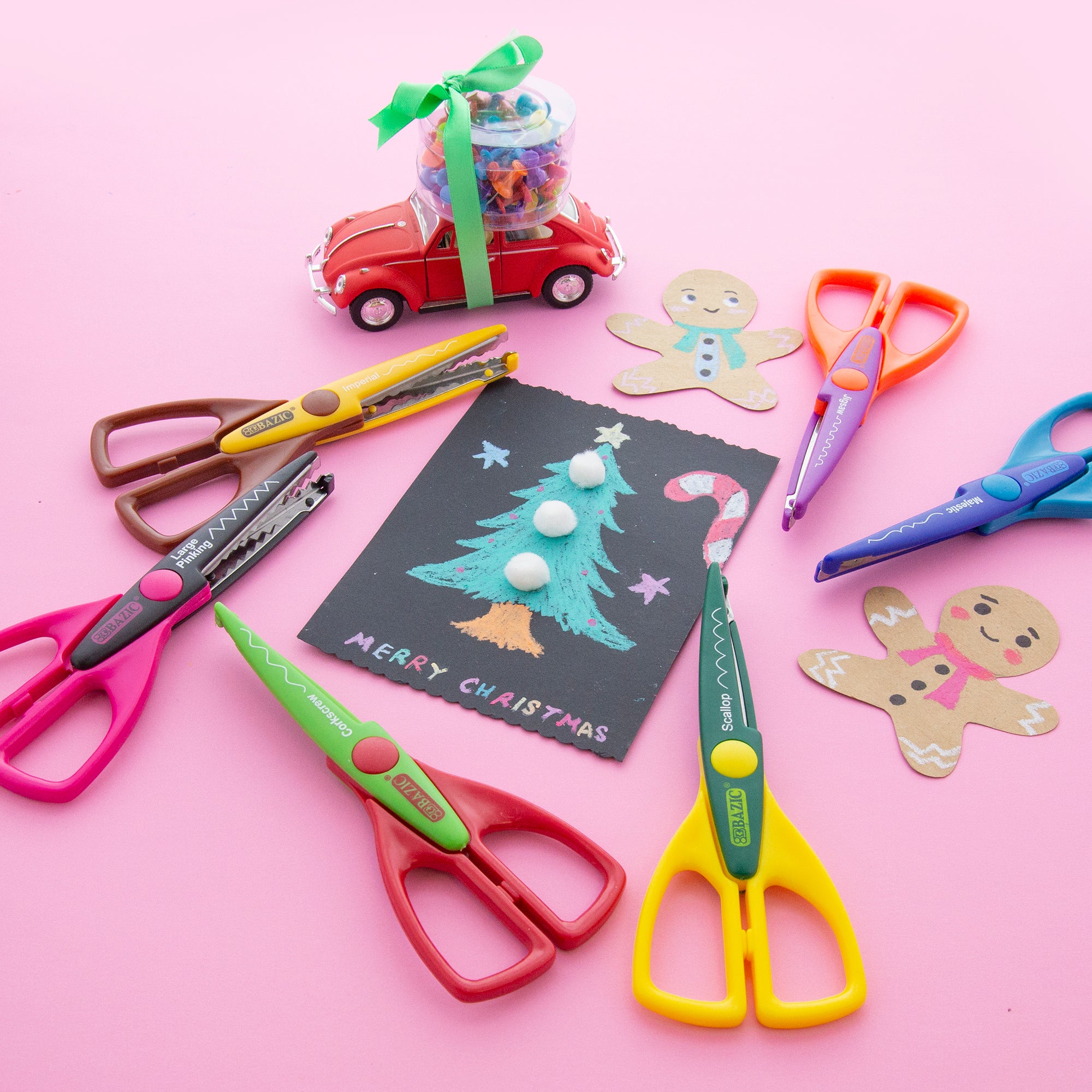 Craft Scissors, 6.5", Decorative Edge, Assorted Pattern