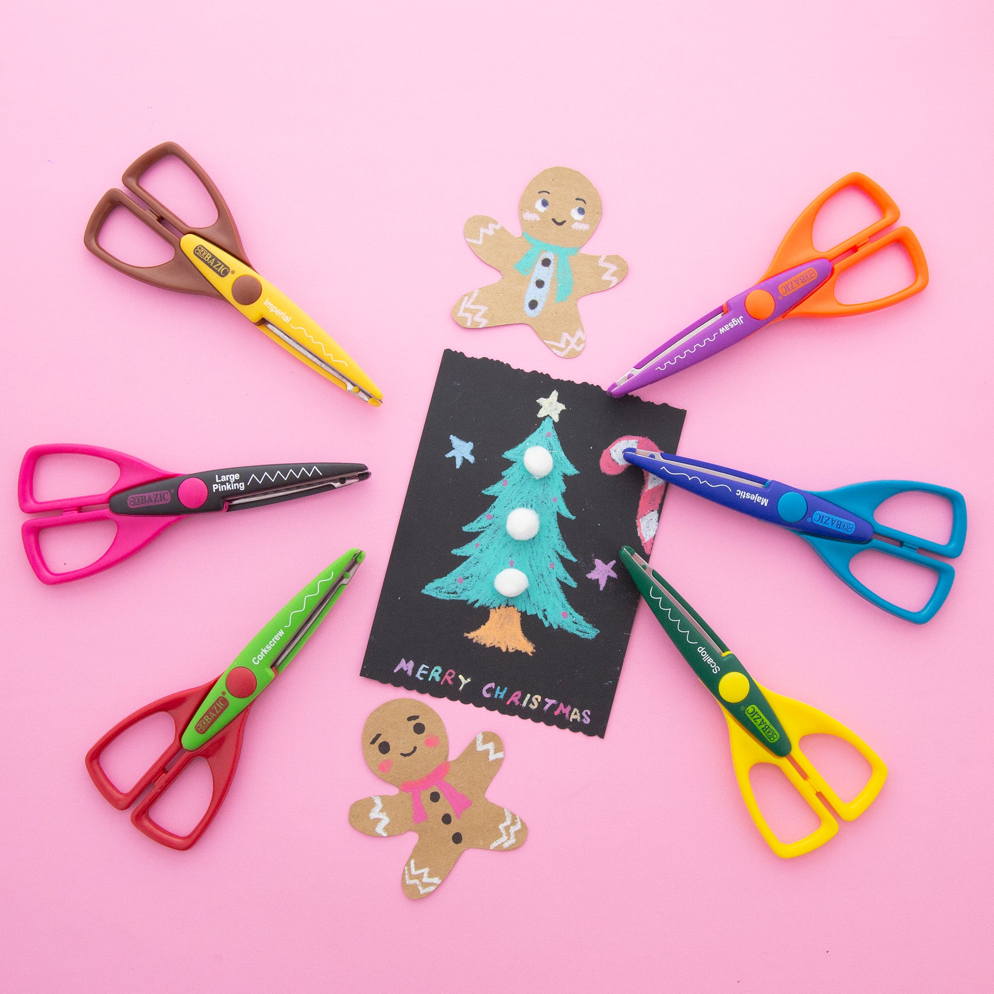 Craft Scissors, 6.5", Decorative Edge, Assorted Pattern