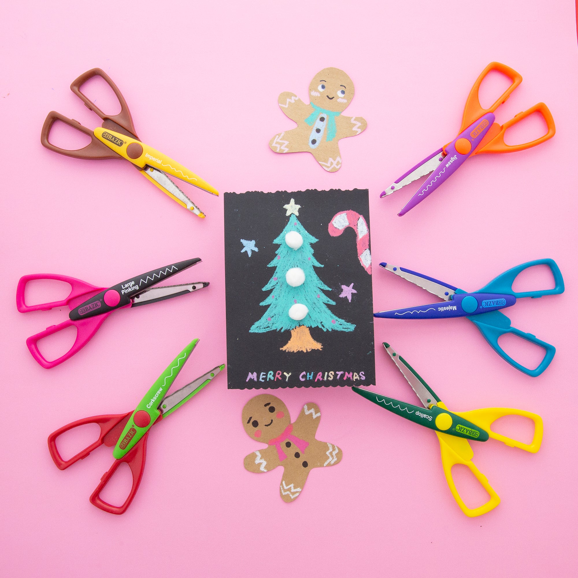 Craft Scissors, 6.5", Decorative Edge, Assorted Pattern