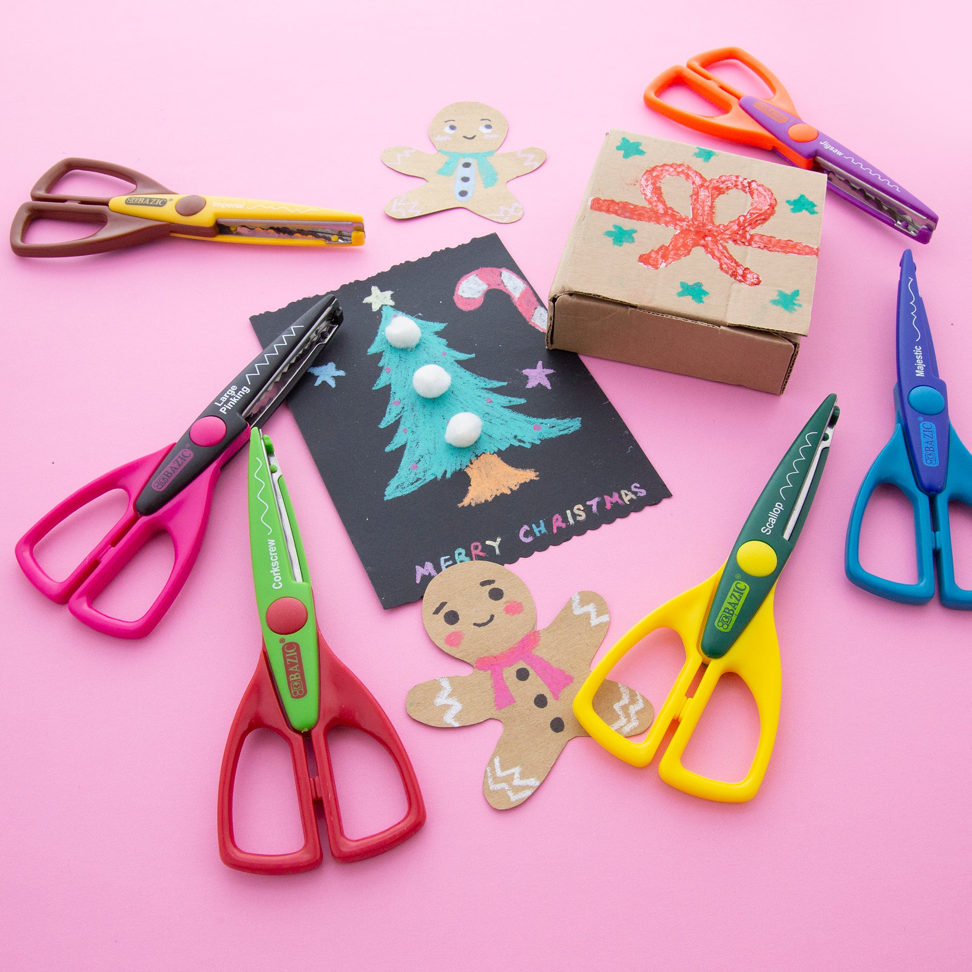 Craft Scissors, 6.5", Decorative Edge, Assorted Pattern