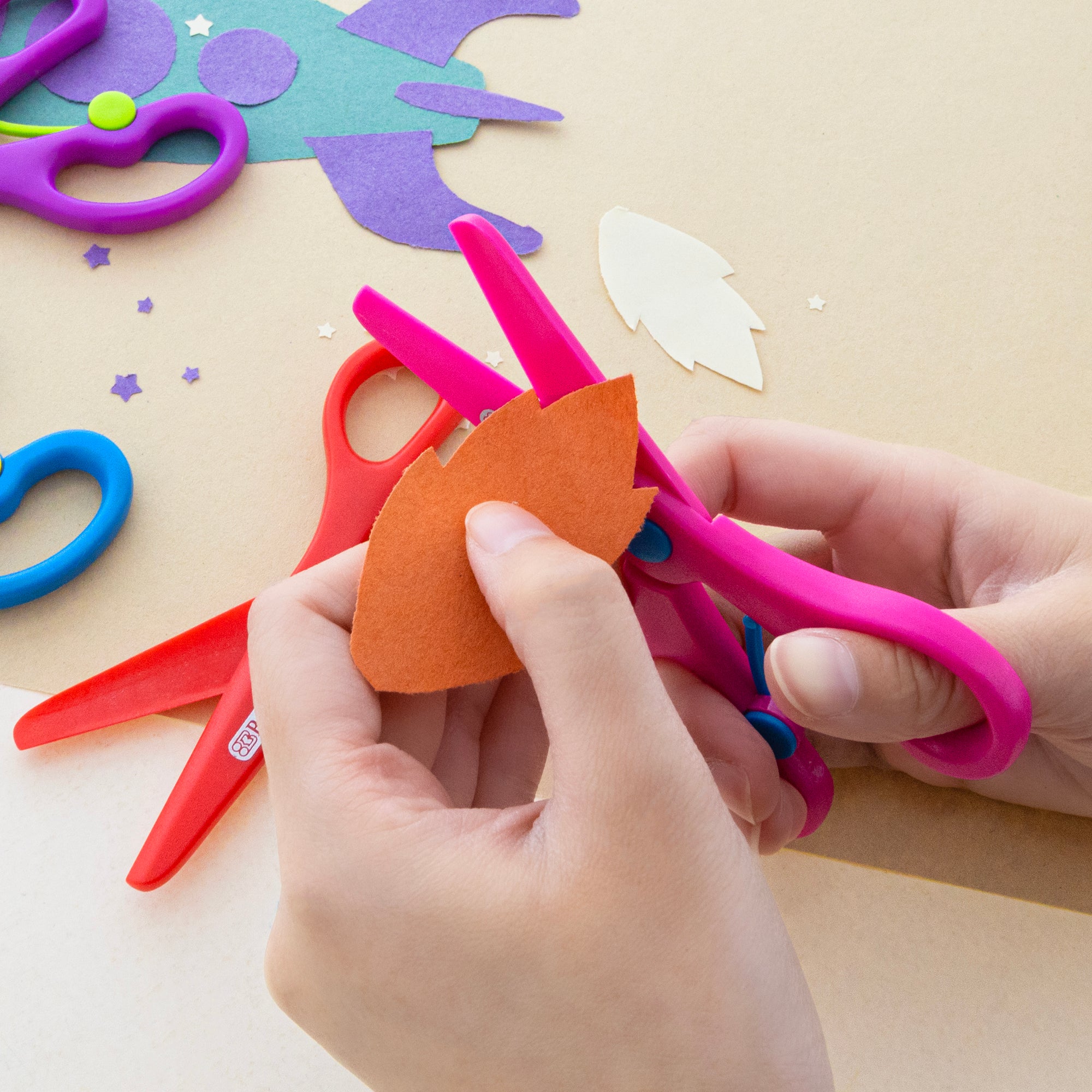 5 in Kids Training Scissors, 6 Count, Safety Plastic Blades