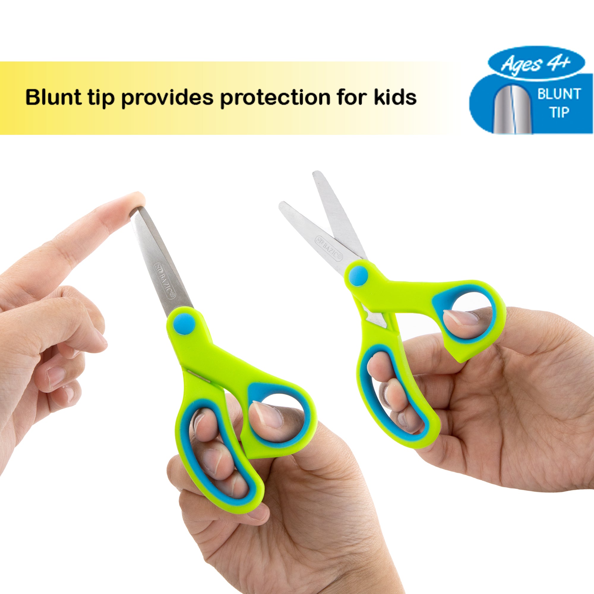 5 in Soft Grip Blunt Tip School Scissors, Stainless Steel