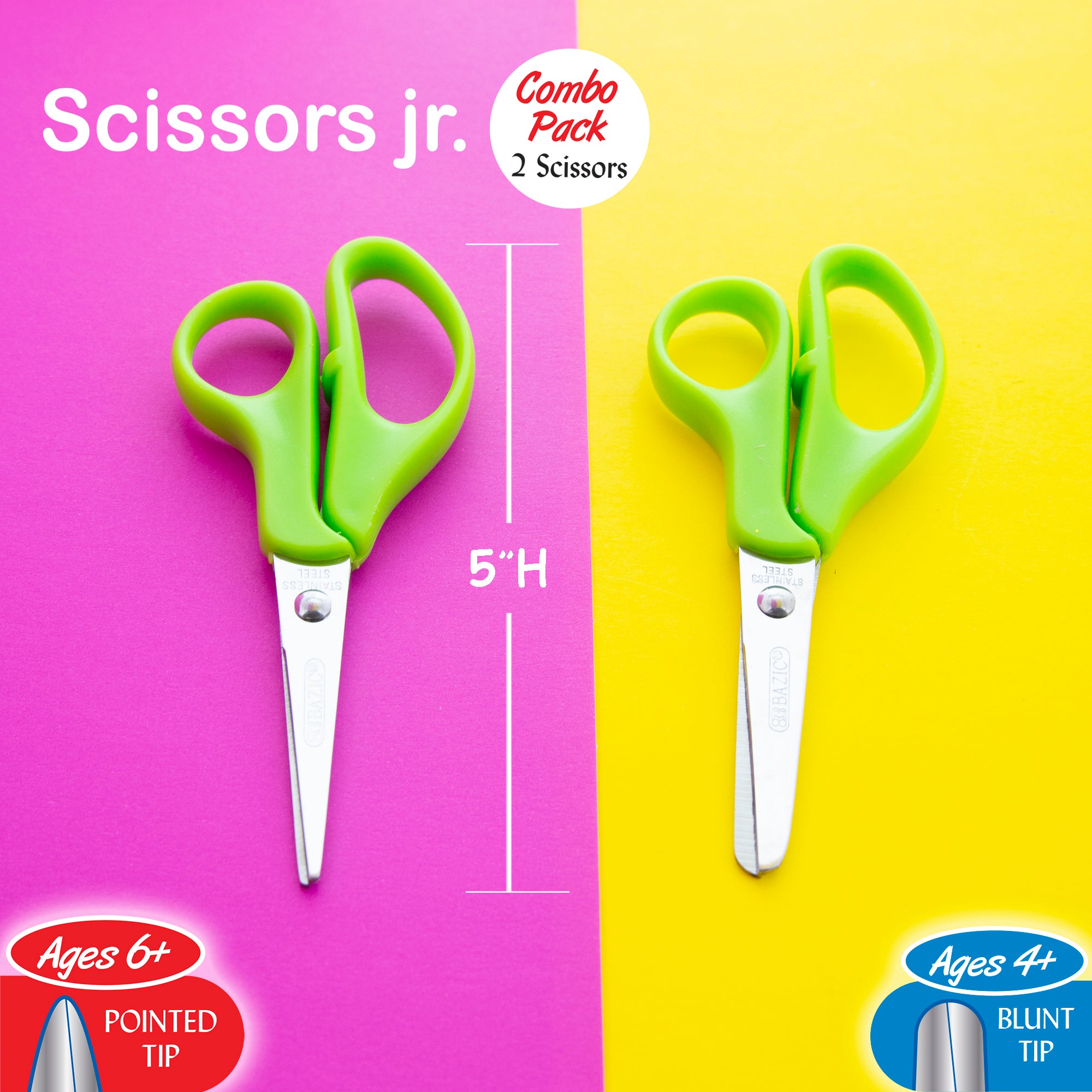 5 in Blunt & Pointed Tip School Scissors