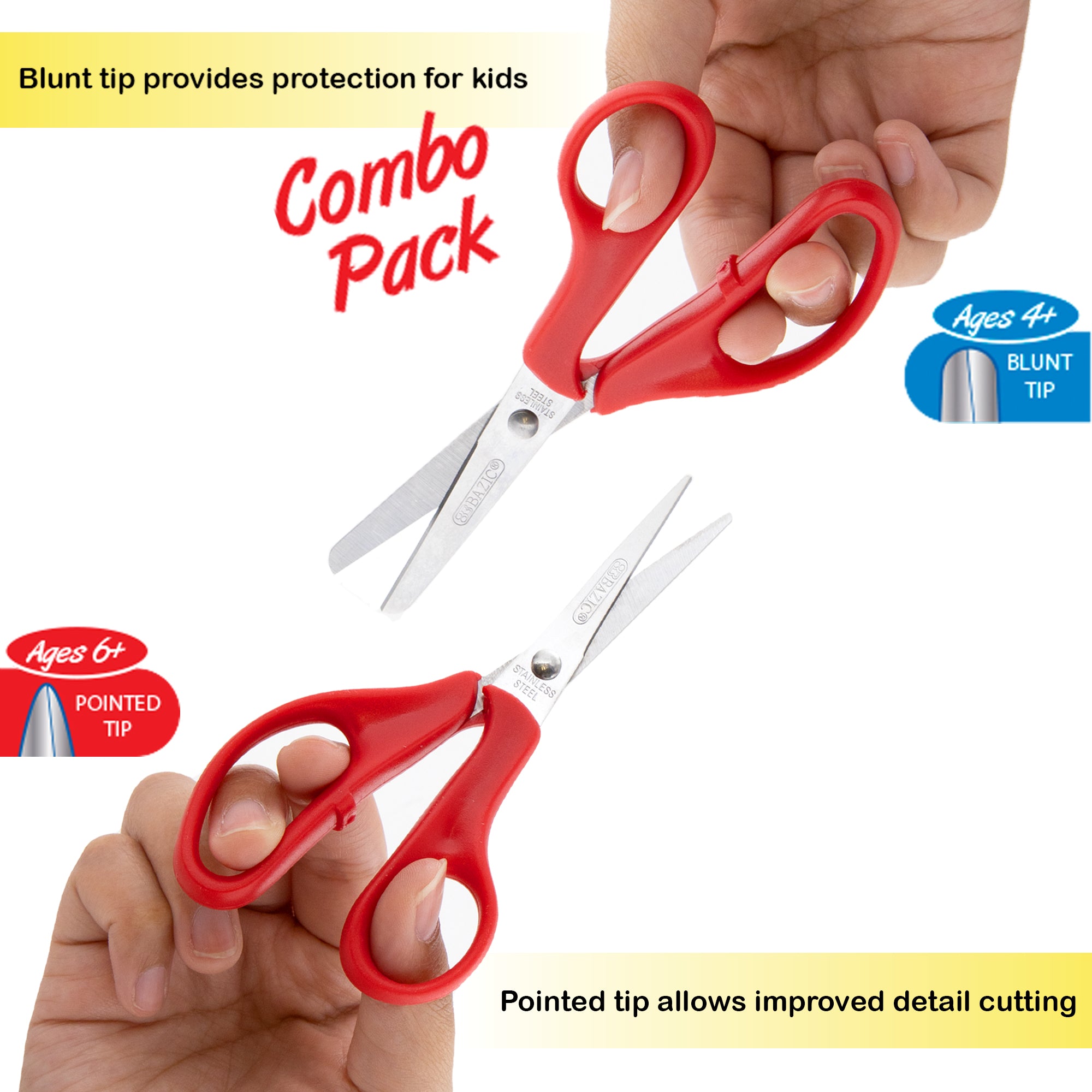 5 in Blunt & Pointed Tip School Scissors