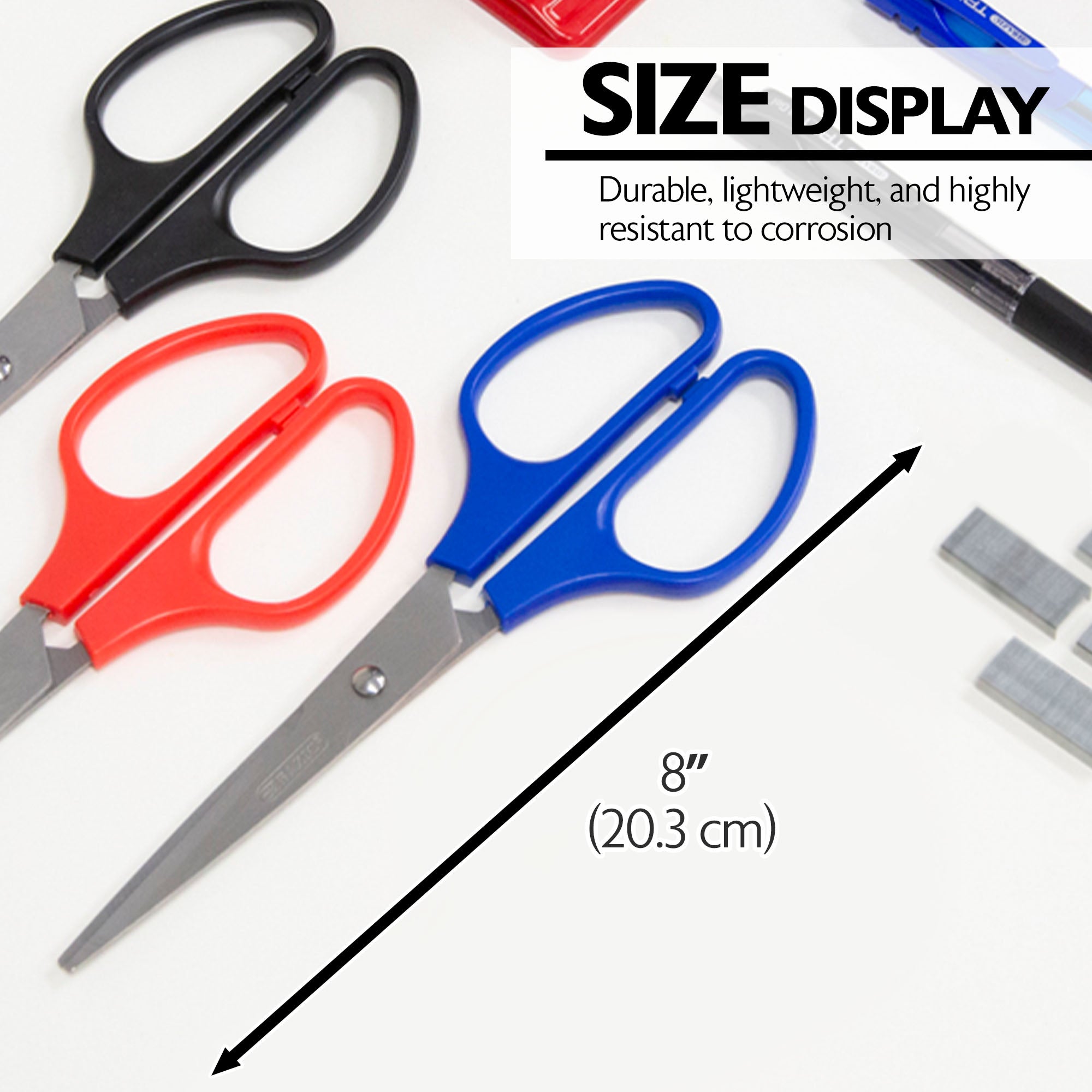8 in Double Thumb Scissors, for School Office Craft