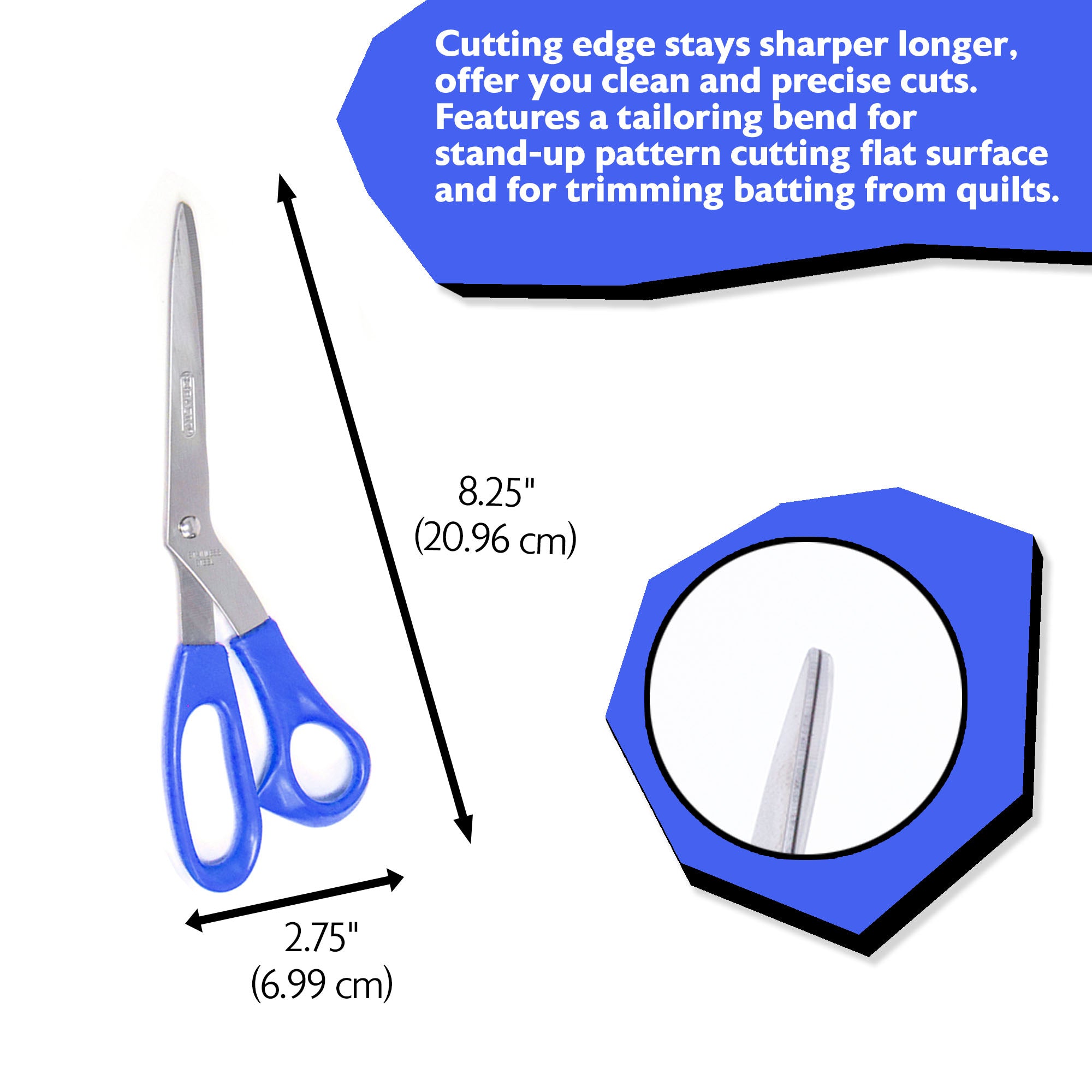 8 in Classic Bent Handle Scissors, for School Office Craft