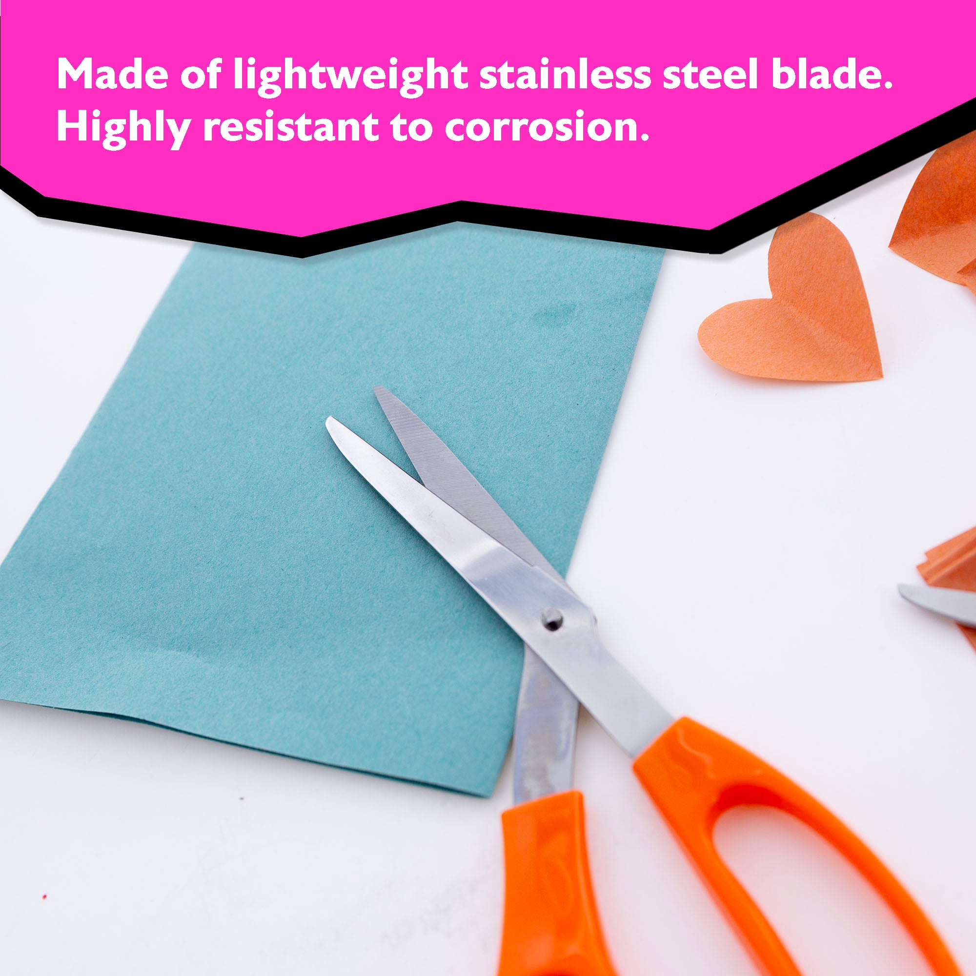 8 in Bent Handle Stainless Steel Scissors