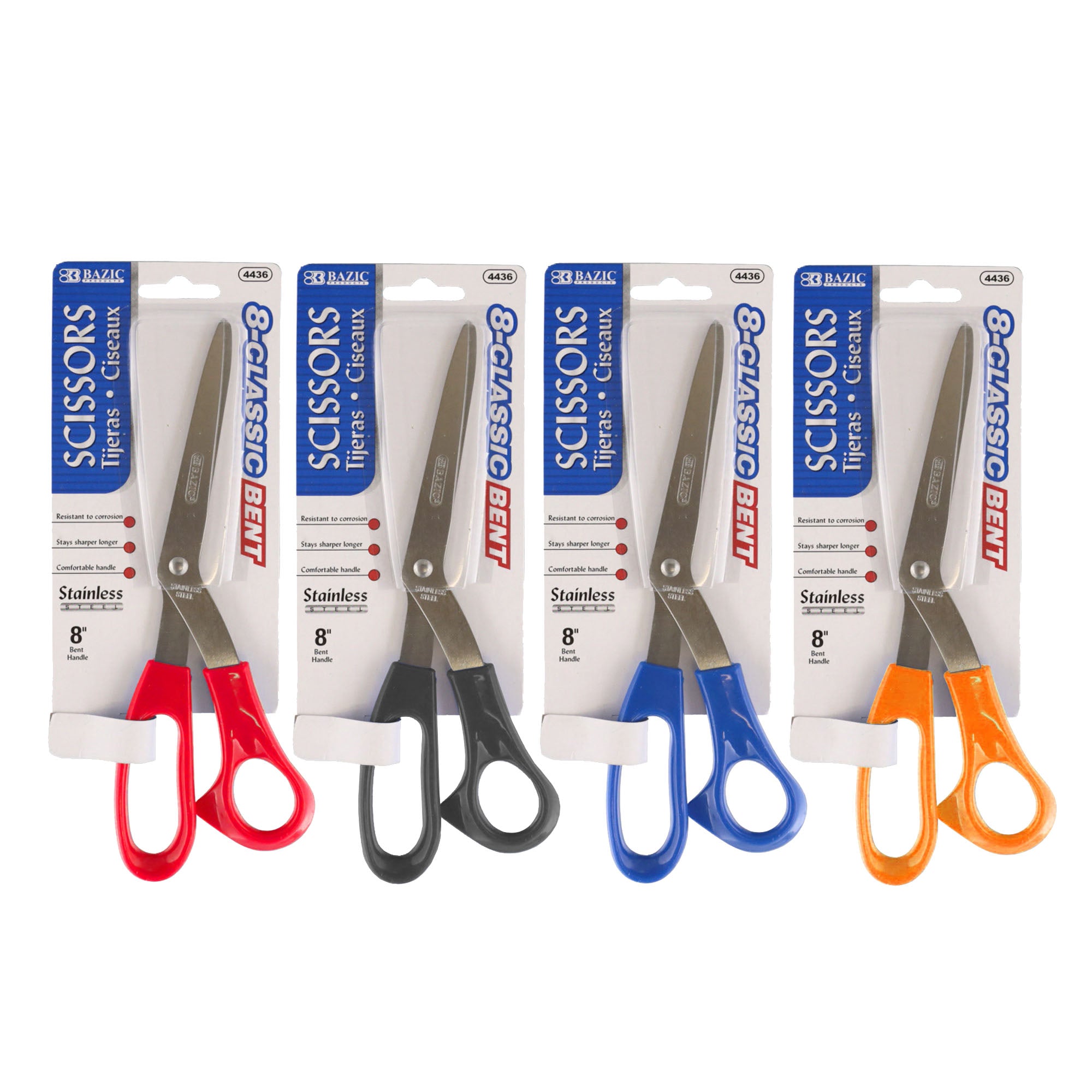 8 in Classic Bent Handle Scissors, for School Office Craft