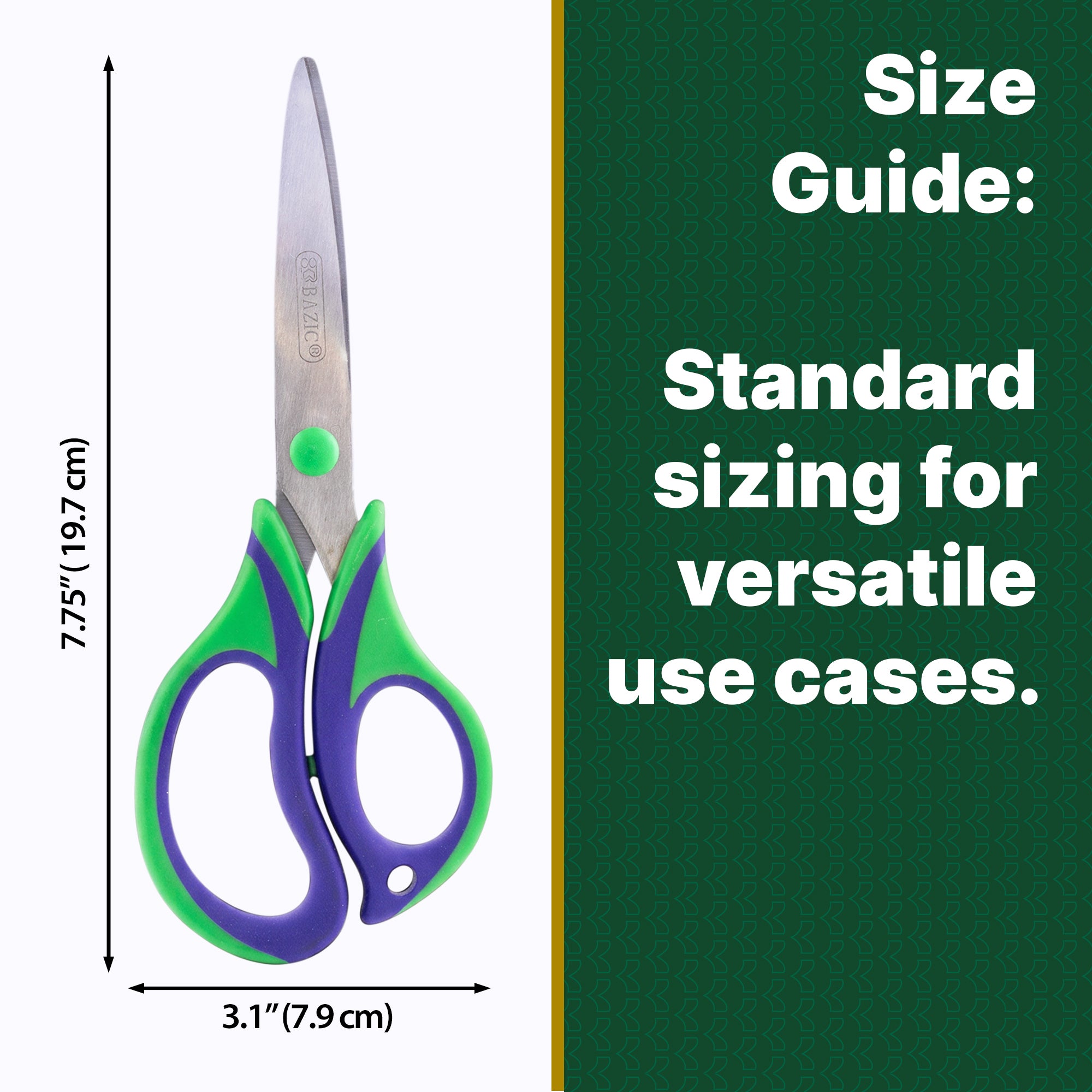 8" Duo Grip Stainless Steel Scissors