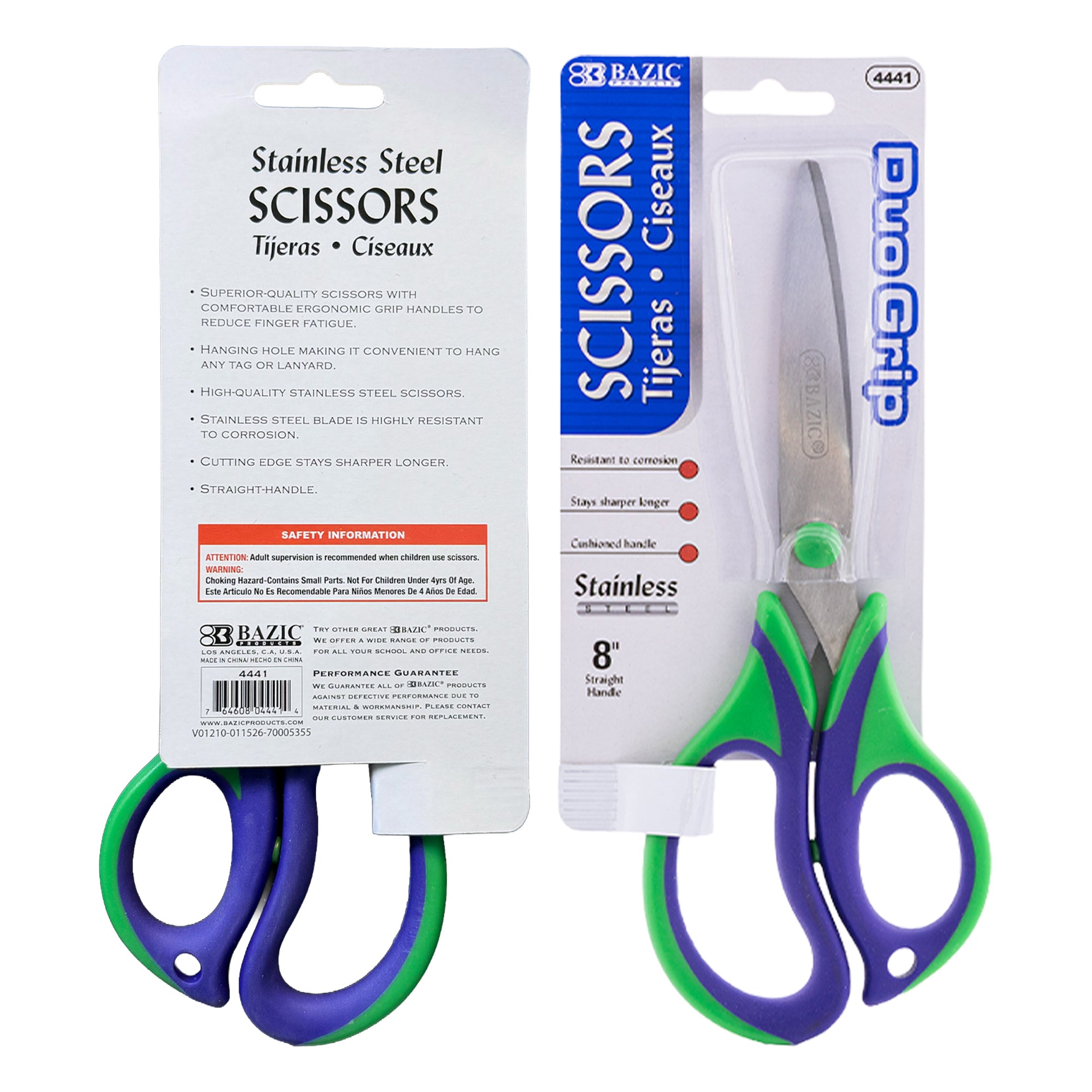 8" Duo Grip Stainless Steel Scissors