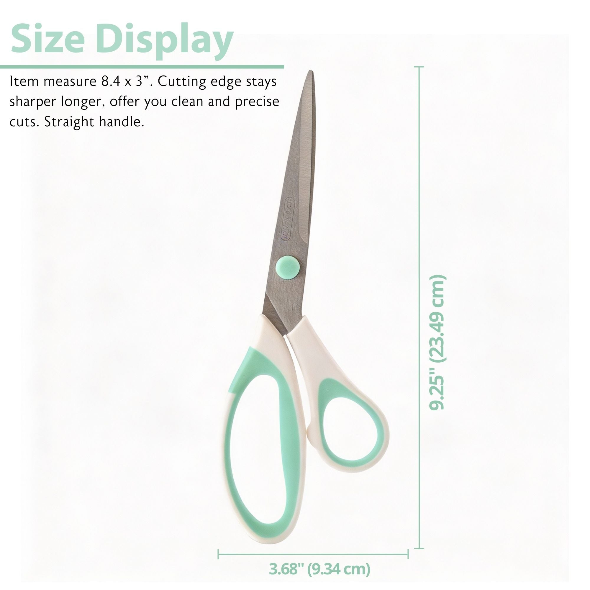 8" Pastel Axicia Grip Multipurpose Stainless Steel Scissors