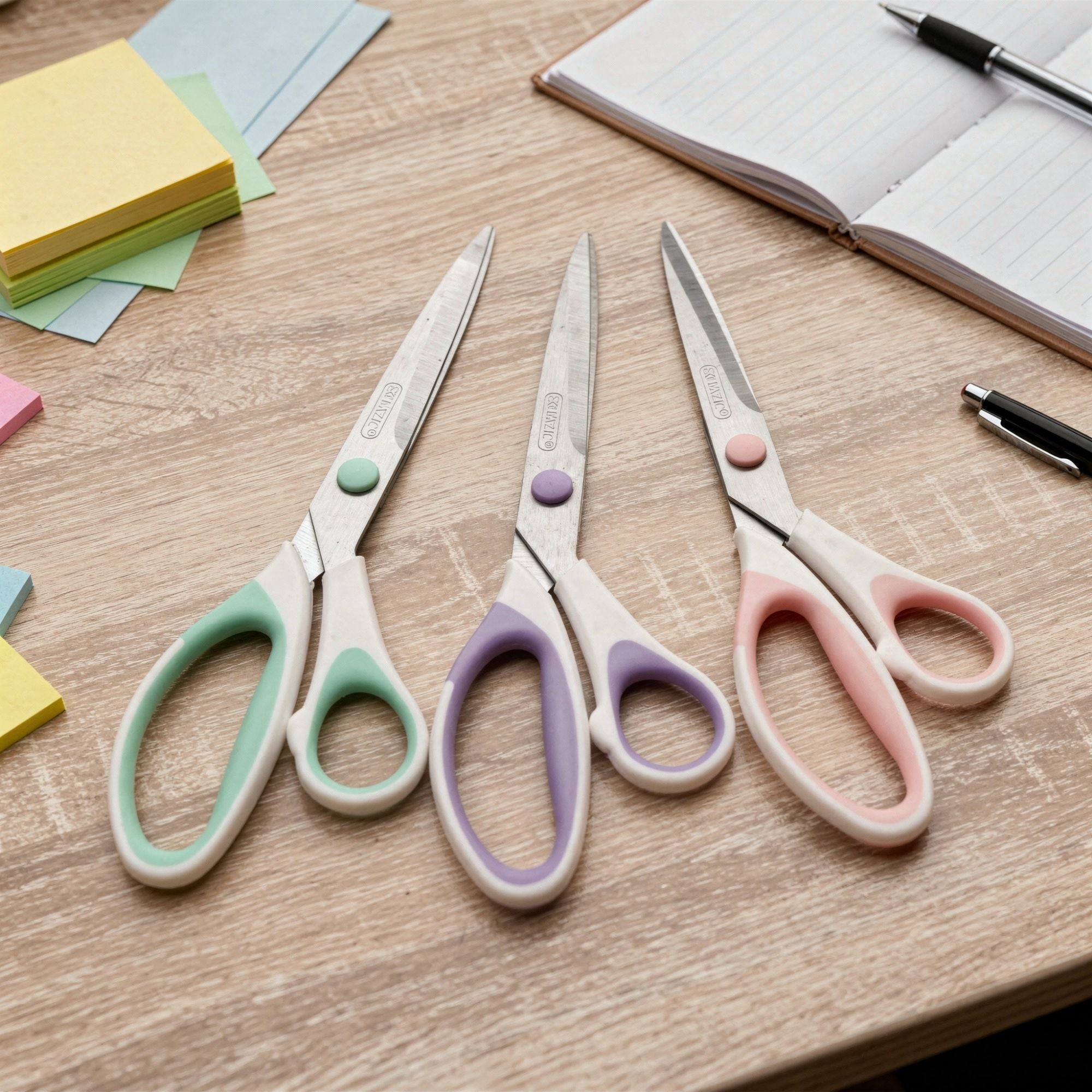 8" Pastel Axicia Grip Multipurpose Stainless Steel Scissors