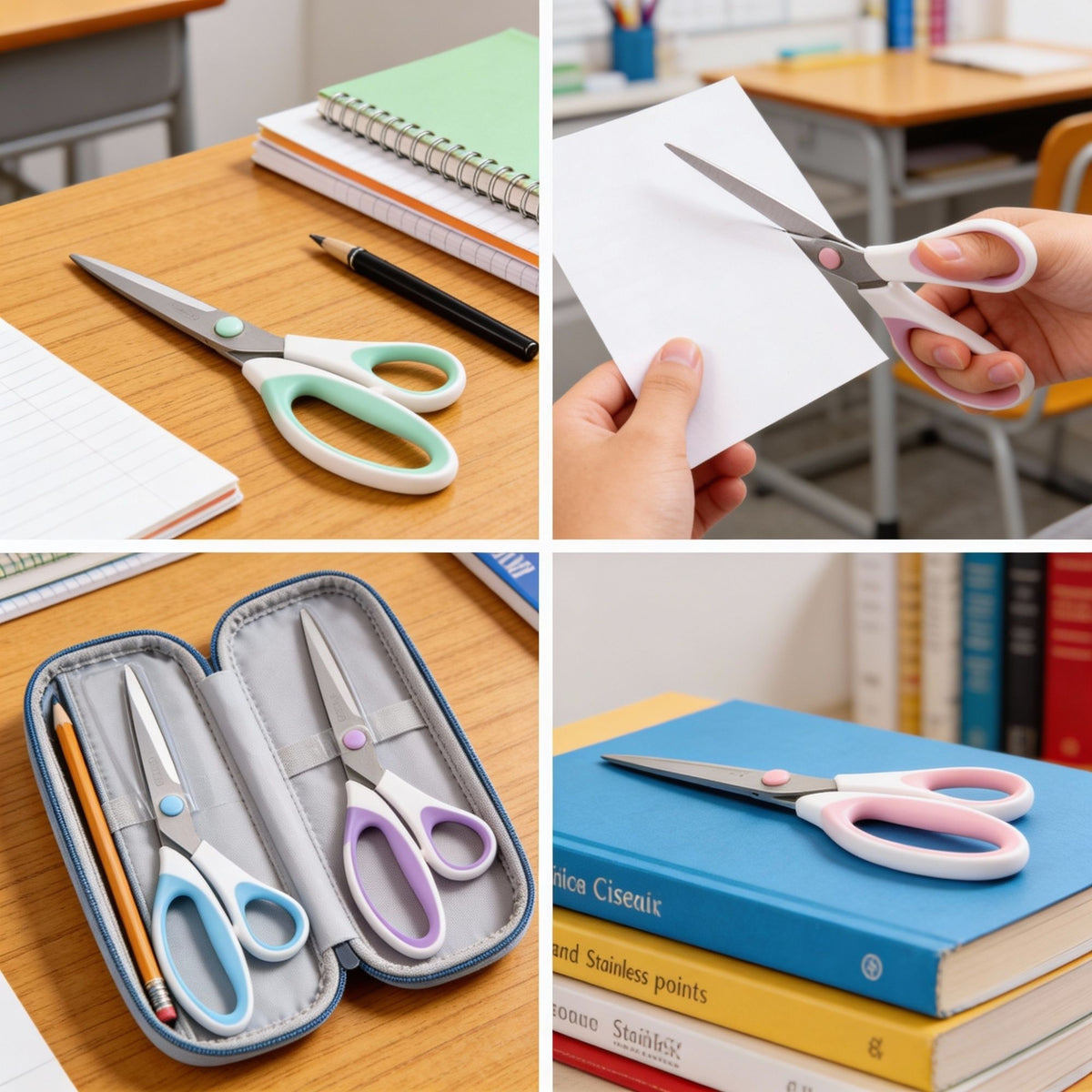 8 in Pastel Cushion Grip Multipurpose Scissors
