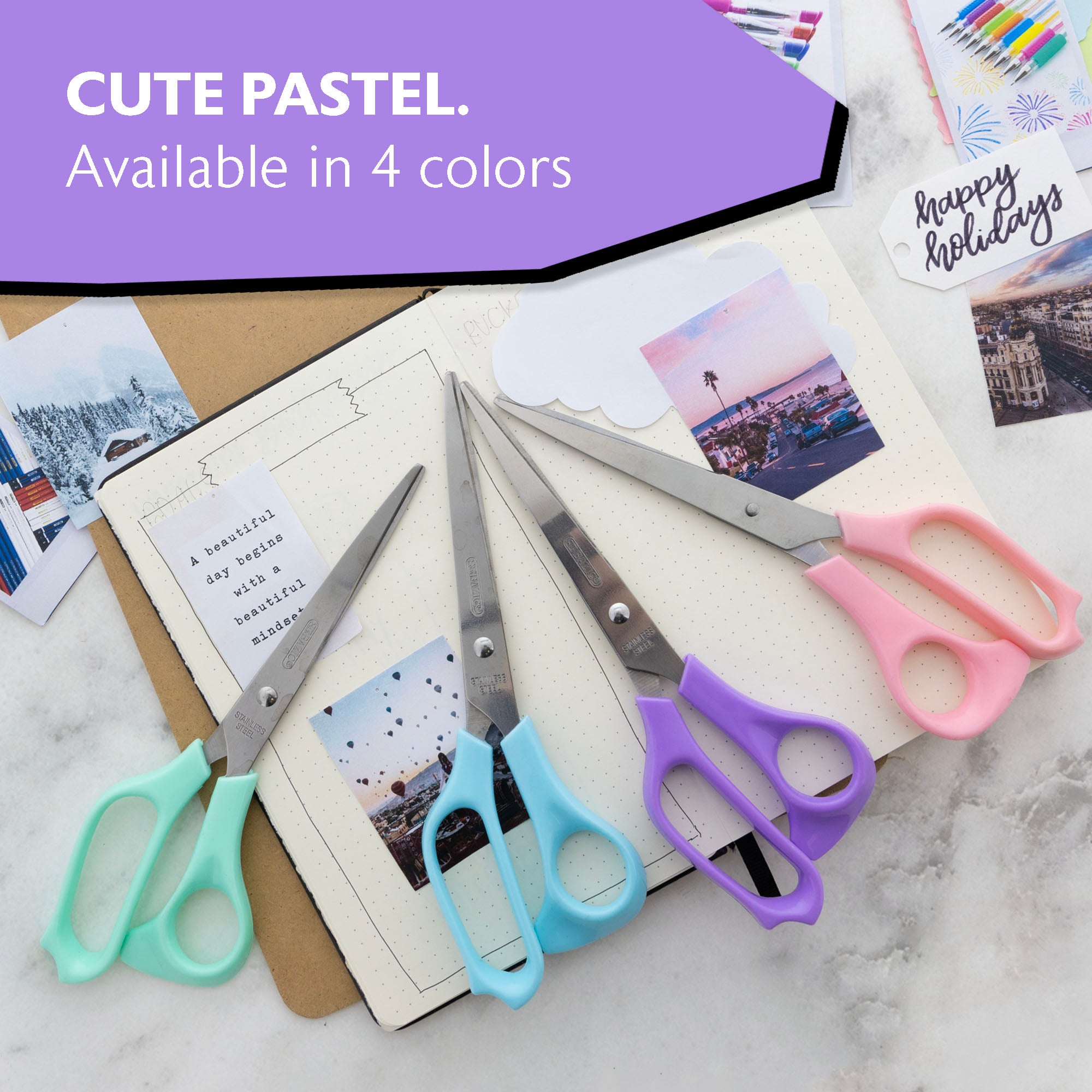8 in Pastel Classic Stainless Steel Scissors