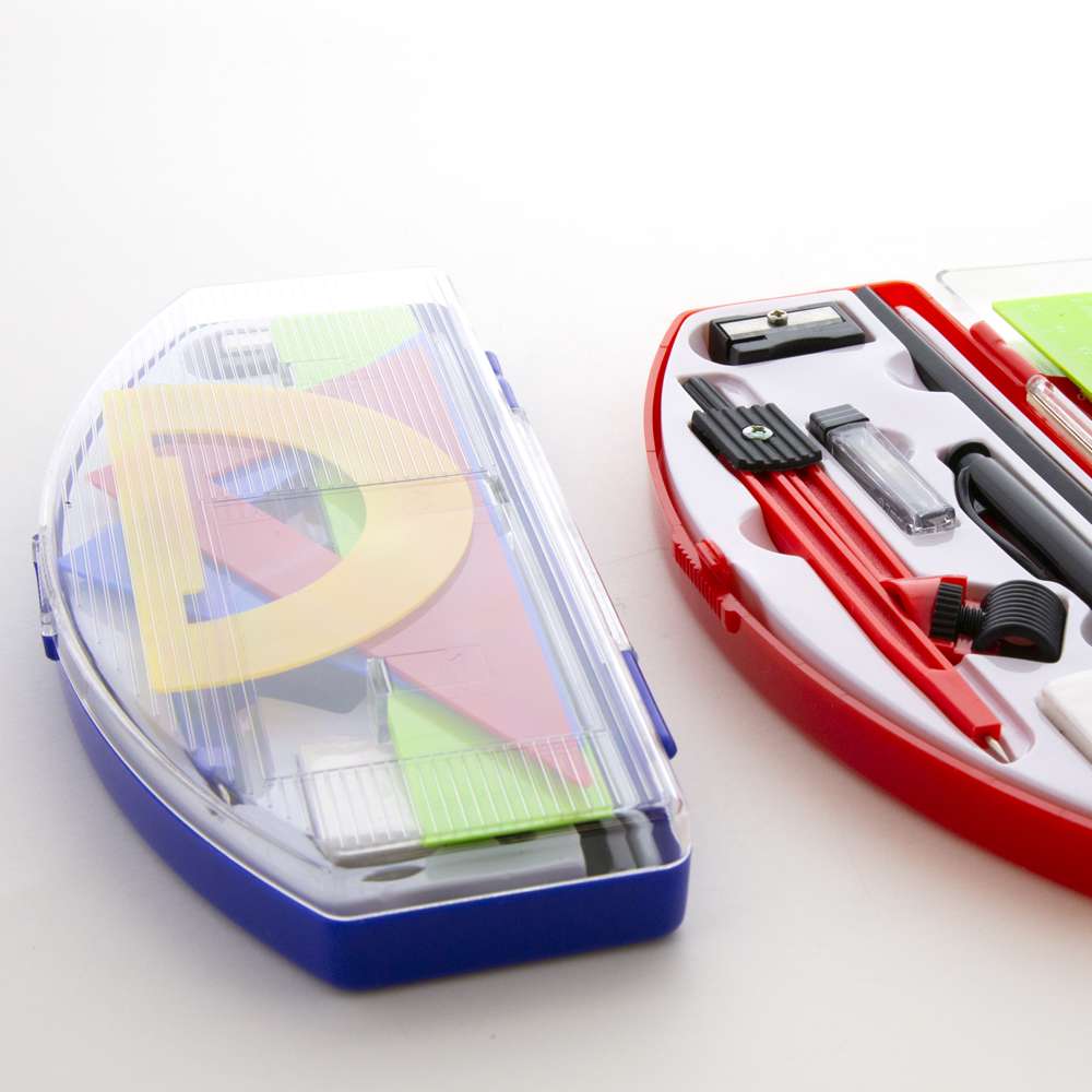 11-Piece Student Math Geometry Set with Compass
