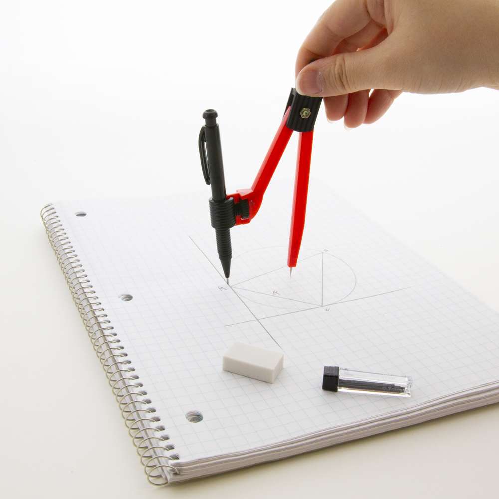 11-Piece Student Math Geometry Set with Compass