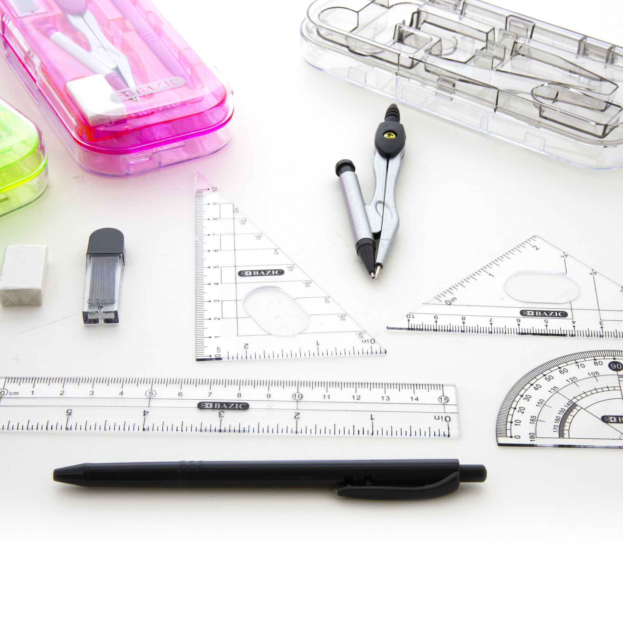Protractor Set, 9-Piece Mathematics Tool Set
