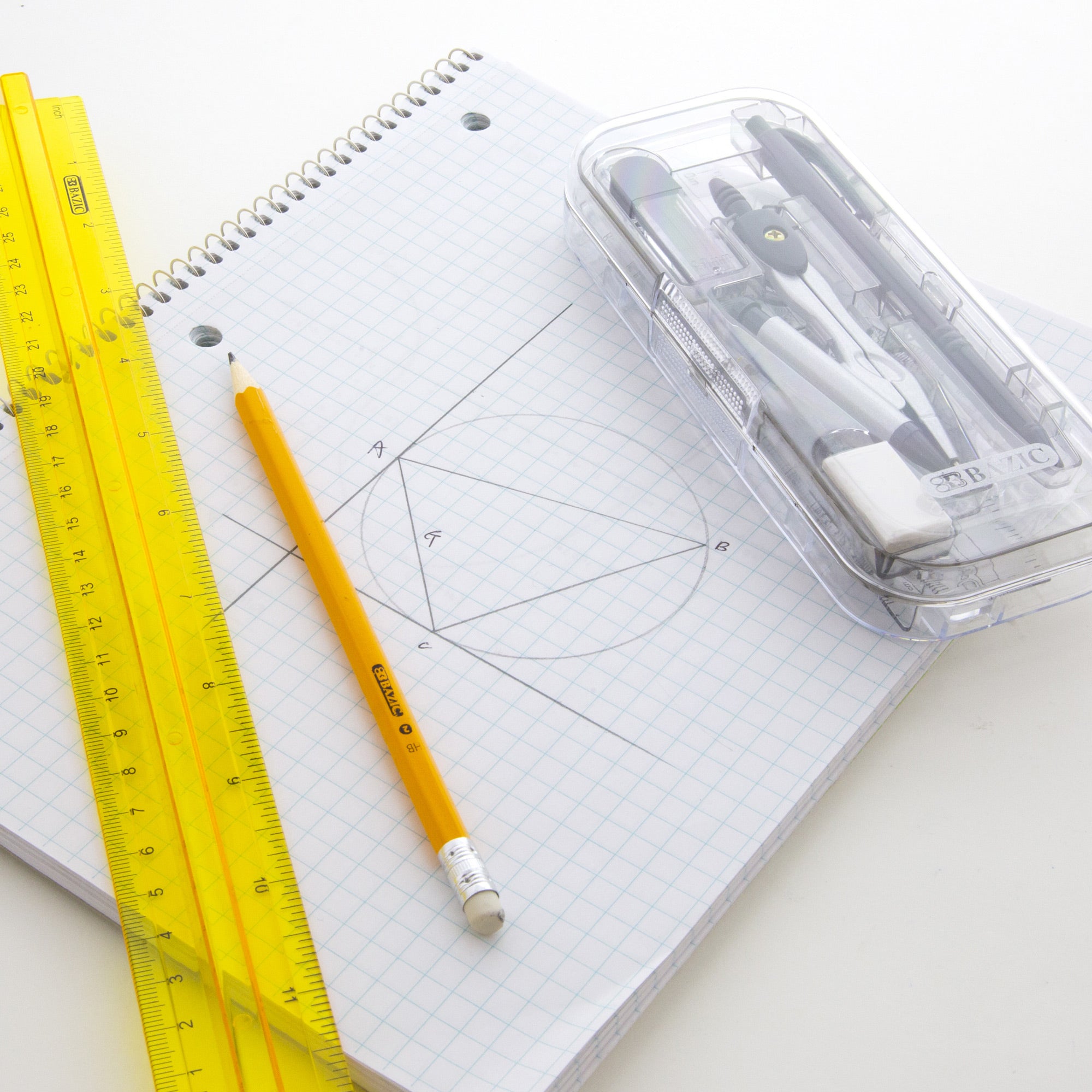 Protractor Set, 9-Piece Mathematics Tool Set