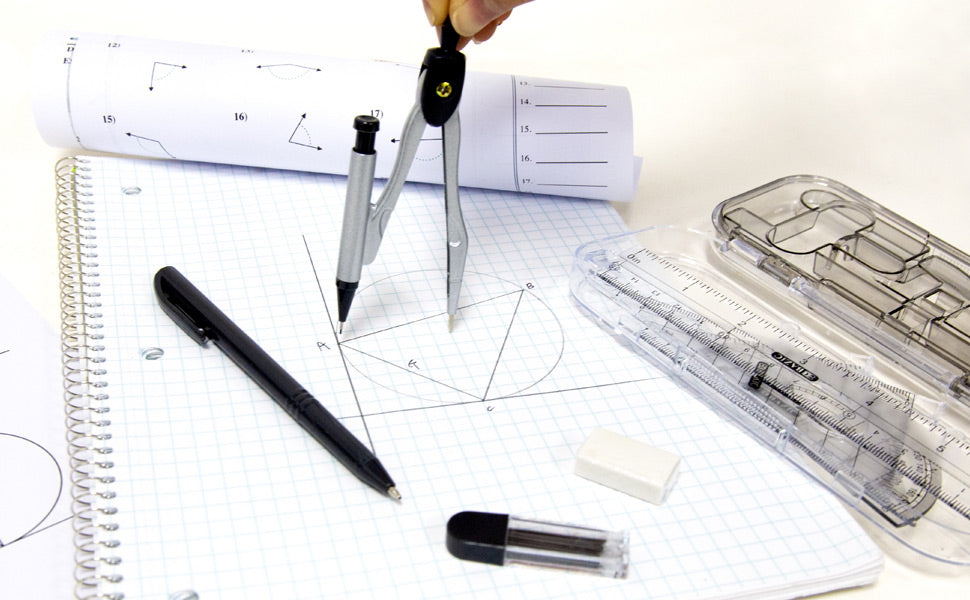 Protractor Set, 9-Piece Mathematics Tool Set