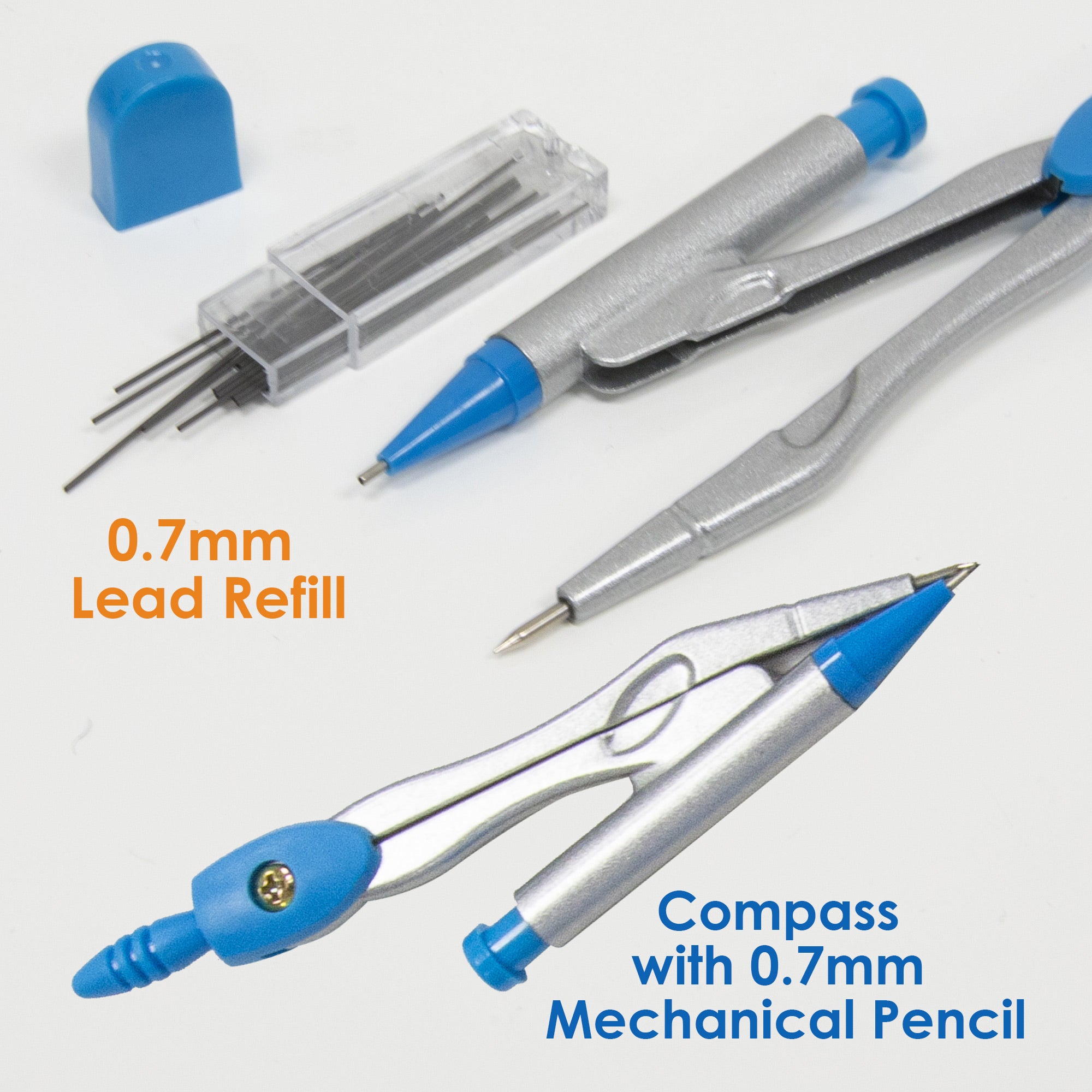 Bright Color 9-Piece Math Geometry Set with Compass