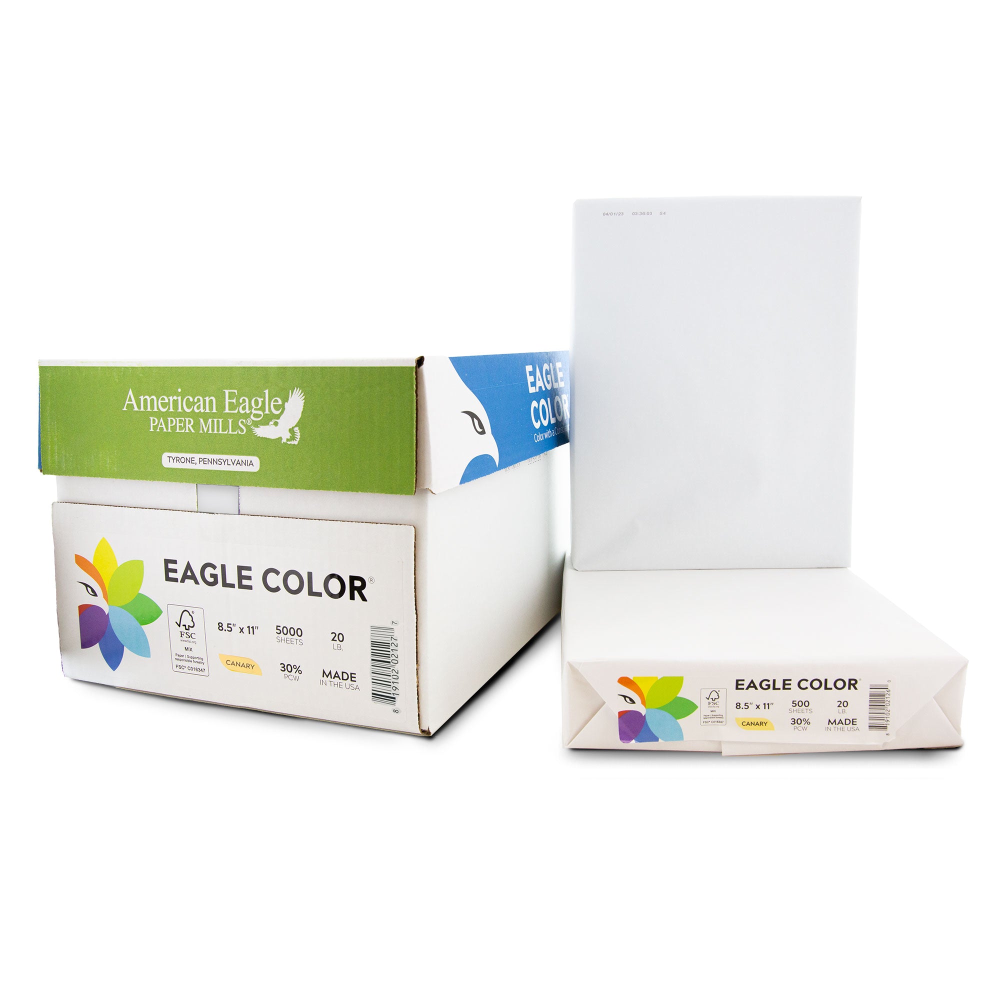 EAGLE COLOR 30 8.5" X 11" Canary Colored Copy Paper
