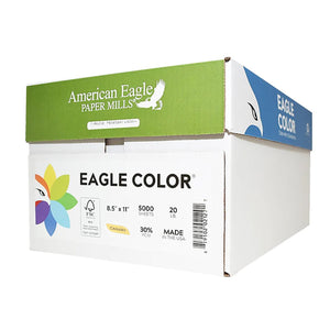 EAGLE COLOR (30% PCW) 8.5" X 11" Canary Colored Copy Paper (500 Sheets/Ream)