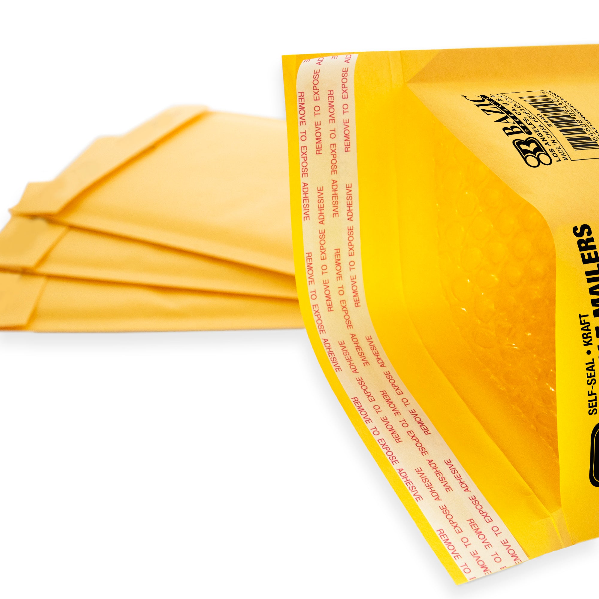 Bubble Mailers, #000, Self-Seal Kraft, 5-Pack
