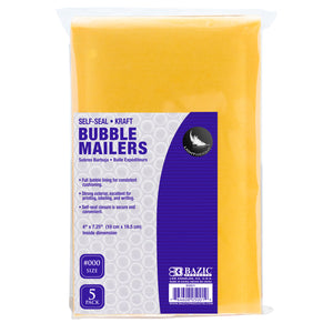 Self-Seal Bubble Mailers  (#000) 4" X 7.25" (5/Pack)