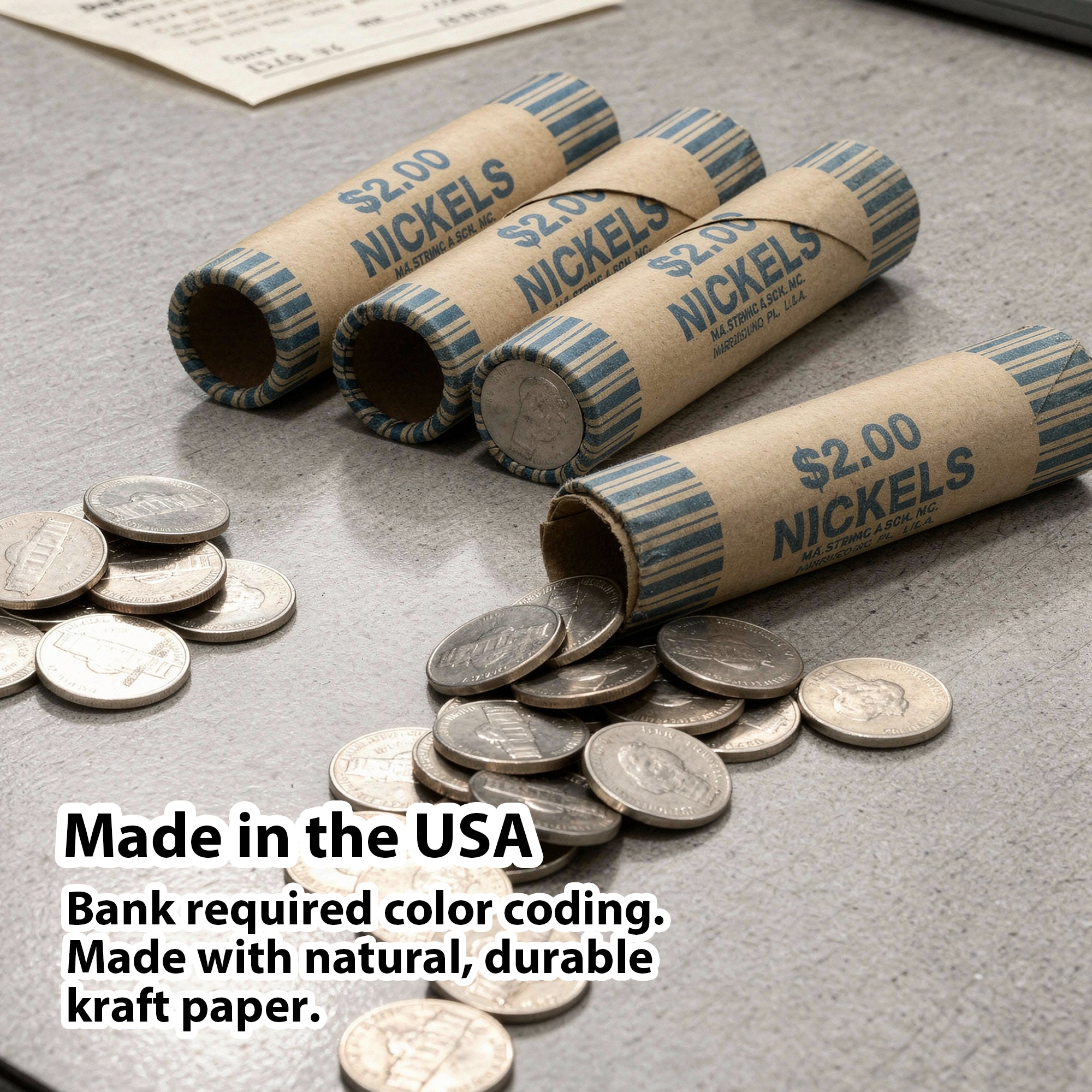 Coin Wrappers, Nickel, 36 Count, Made in USA