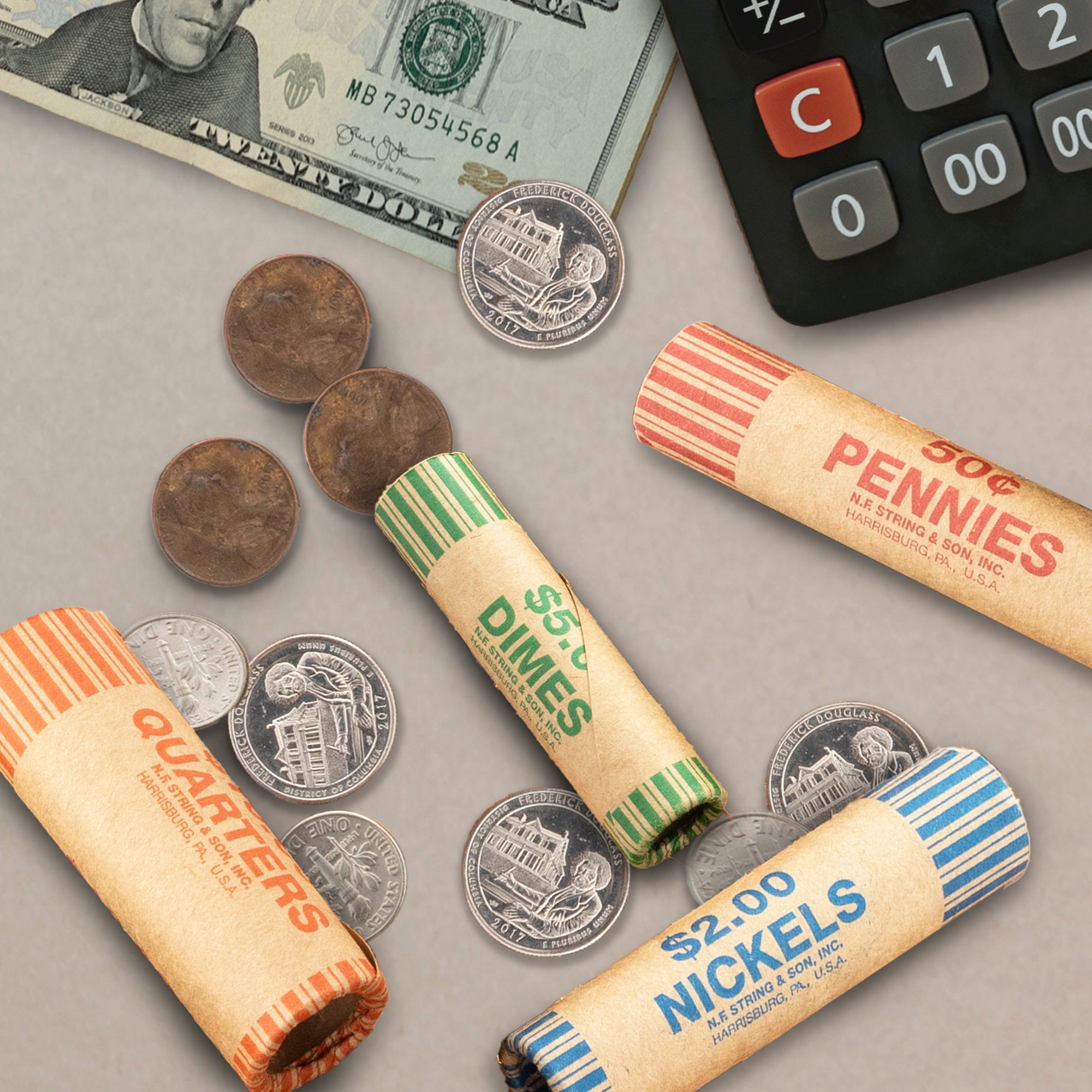 Coin Wrappers for Dimes, 36 Rolls, Kraft Paper