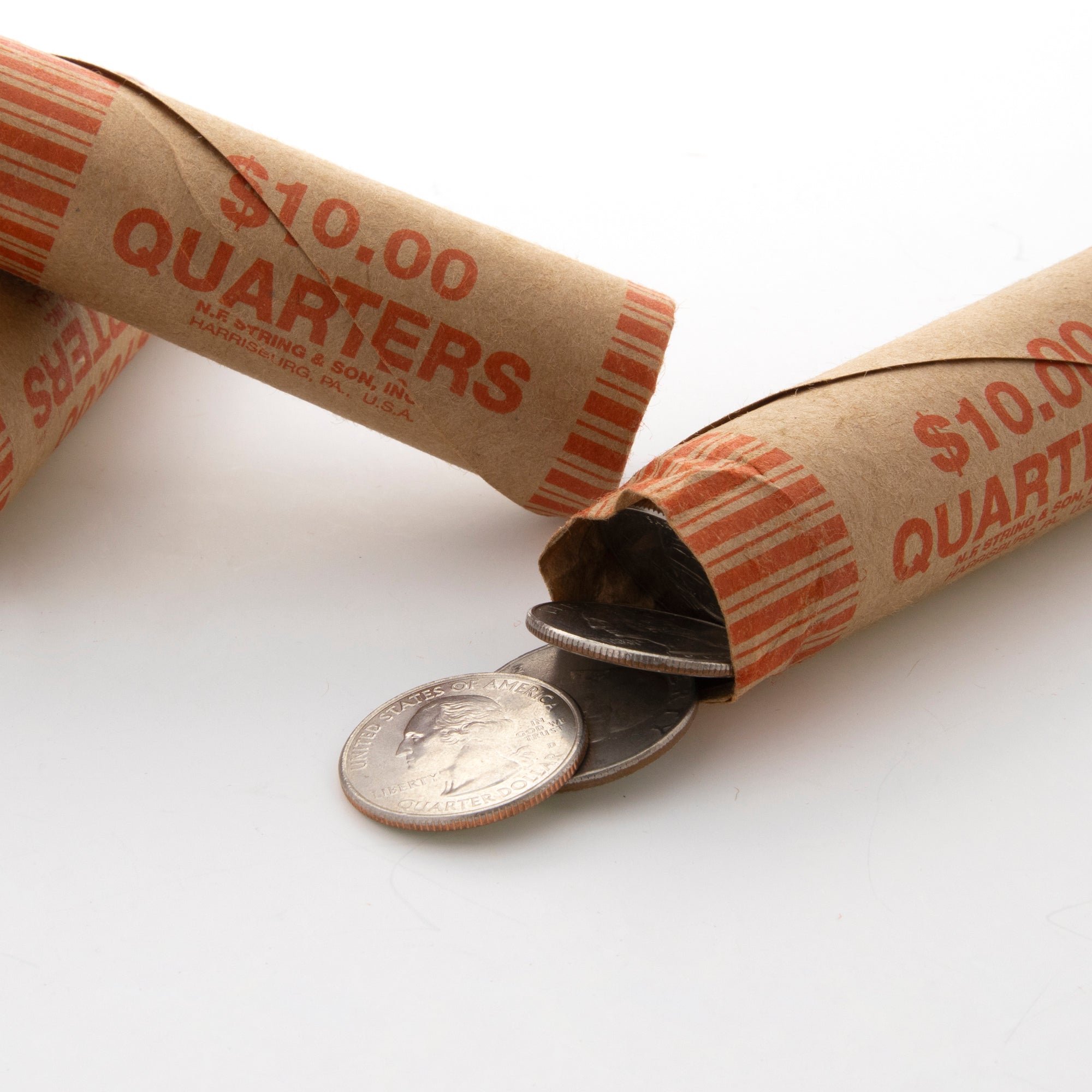 Quarter Coin Wrappers, $10 Rolls, 36 Count