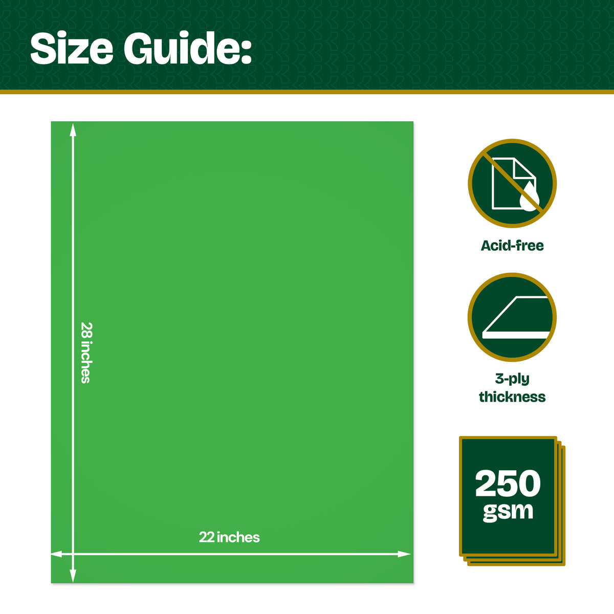 Green Poster Board, 22 x 28 in