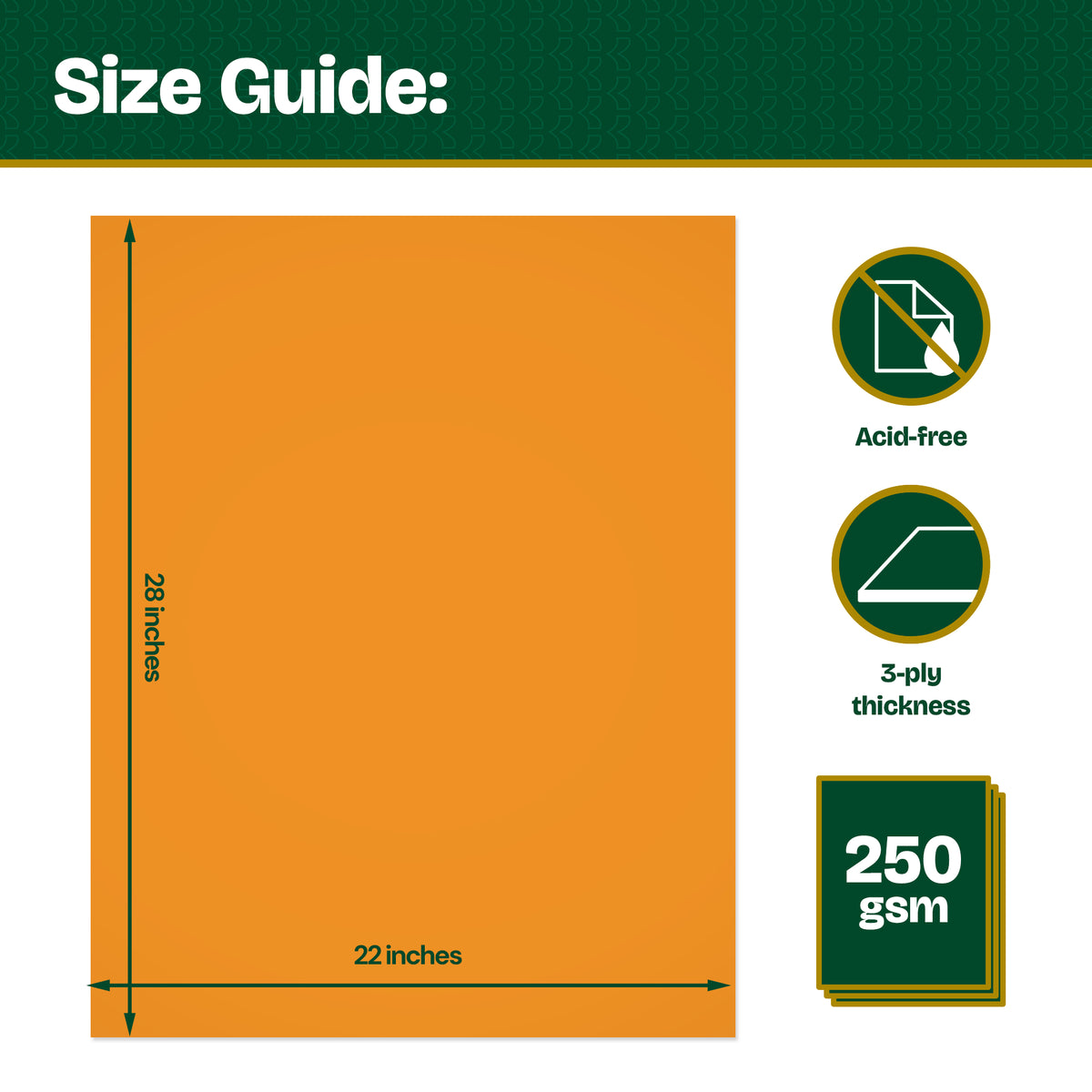 Orange Poster Board, 22 x 28 in