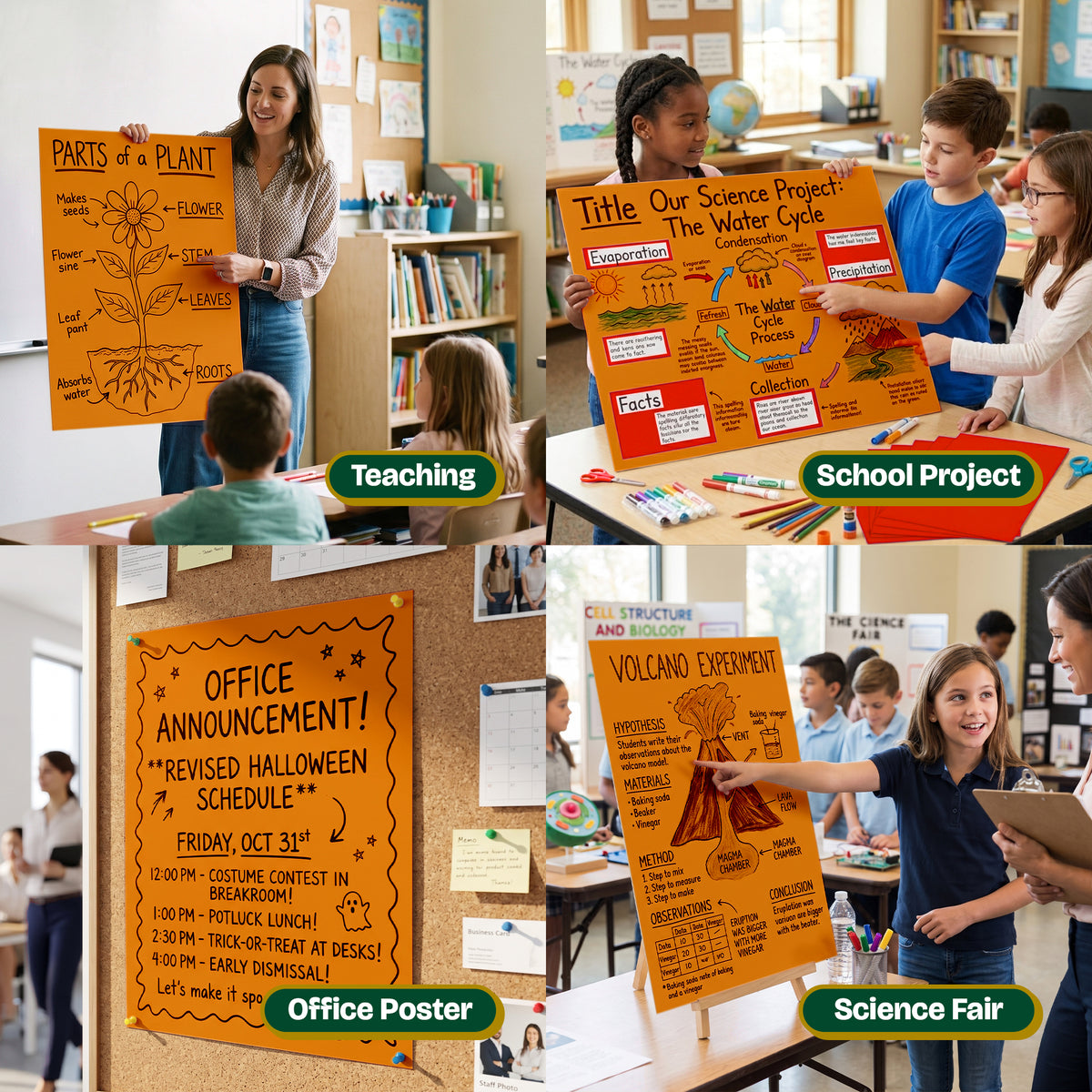Orange Poster Board, 22 x 28 in