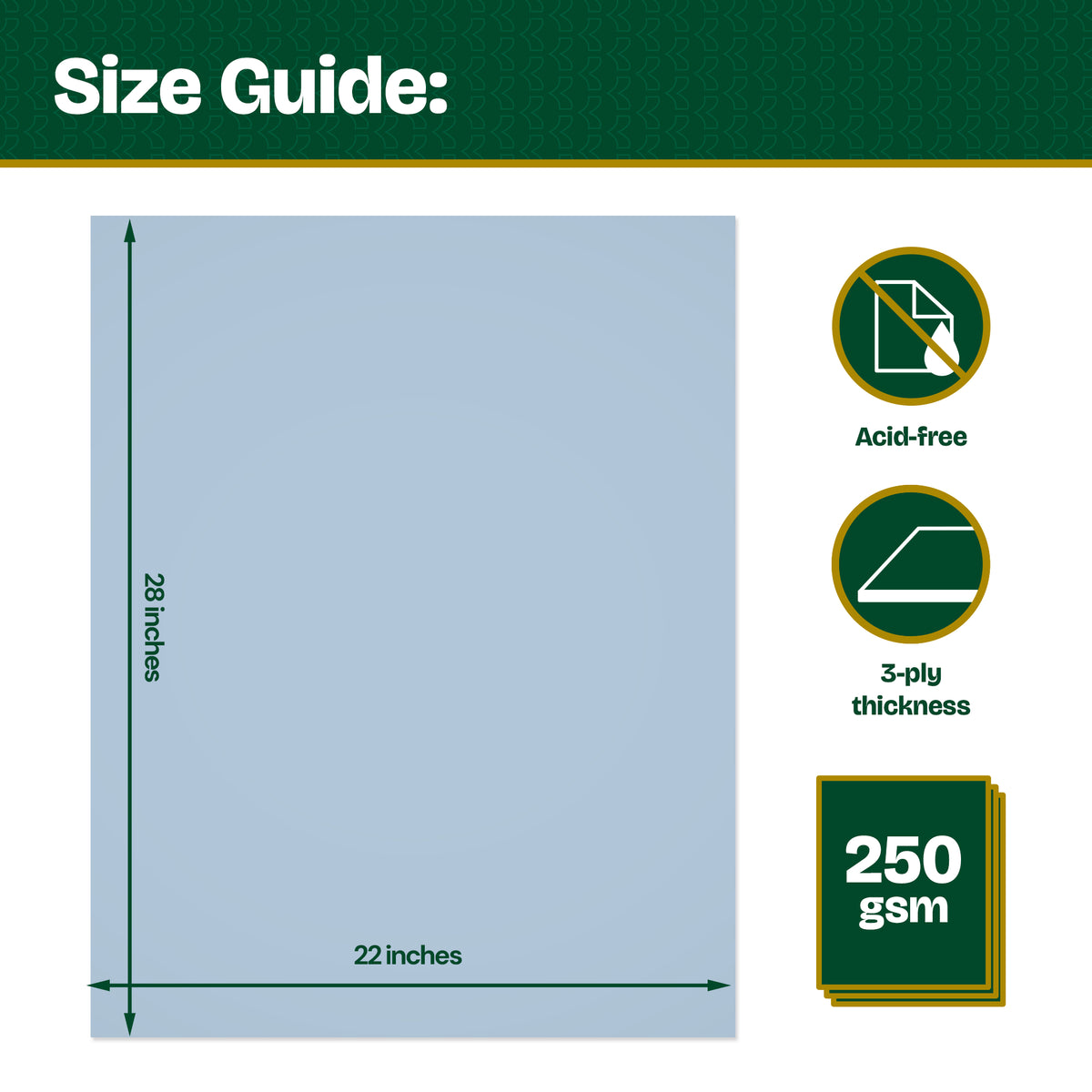 Azure Light Blue Poster Board, 22 x 28 in