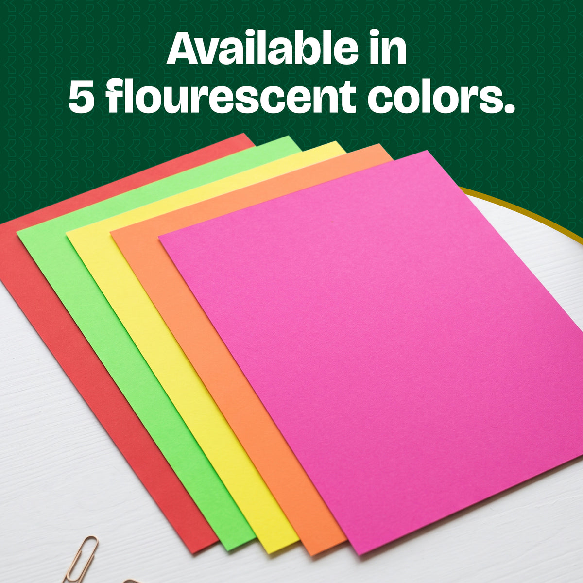 Assorted Fluorescent Color Poster Board, 11 x 14 in