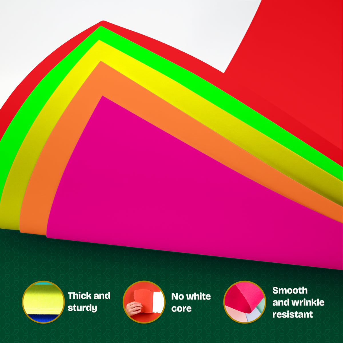 Assorted Fluorescent Color Poster Board, 11 x 14 in
