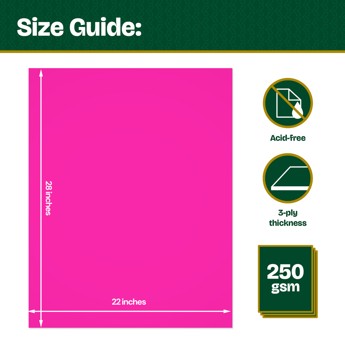 Fluorescent Pink Poster Board, 22 x 28 in