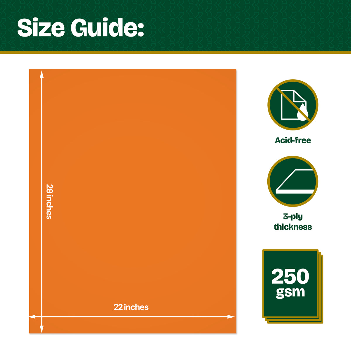 Fluorescent Orange Poster Board, 22 x 28 in